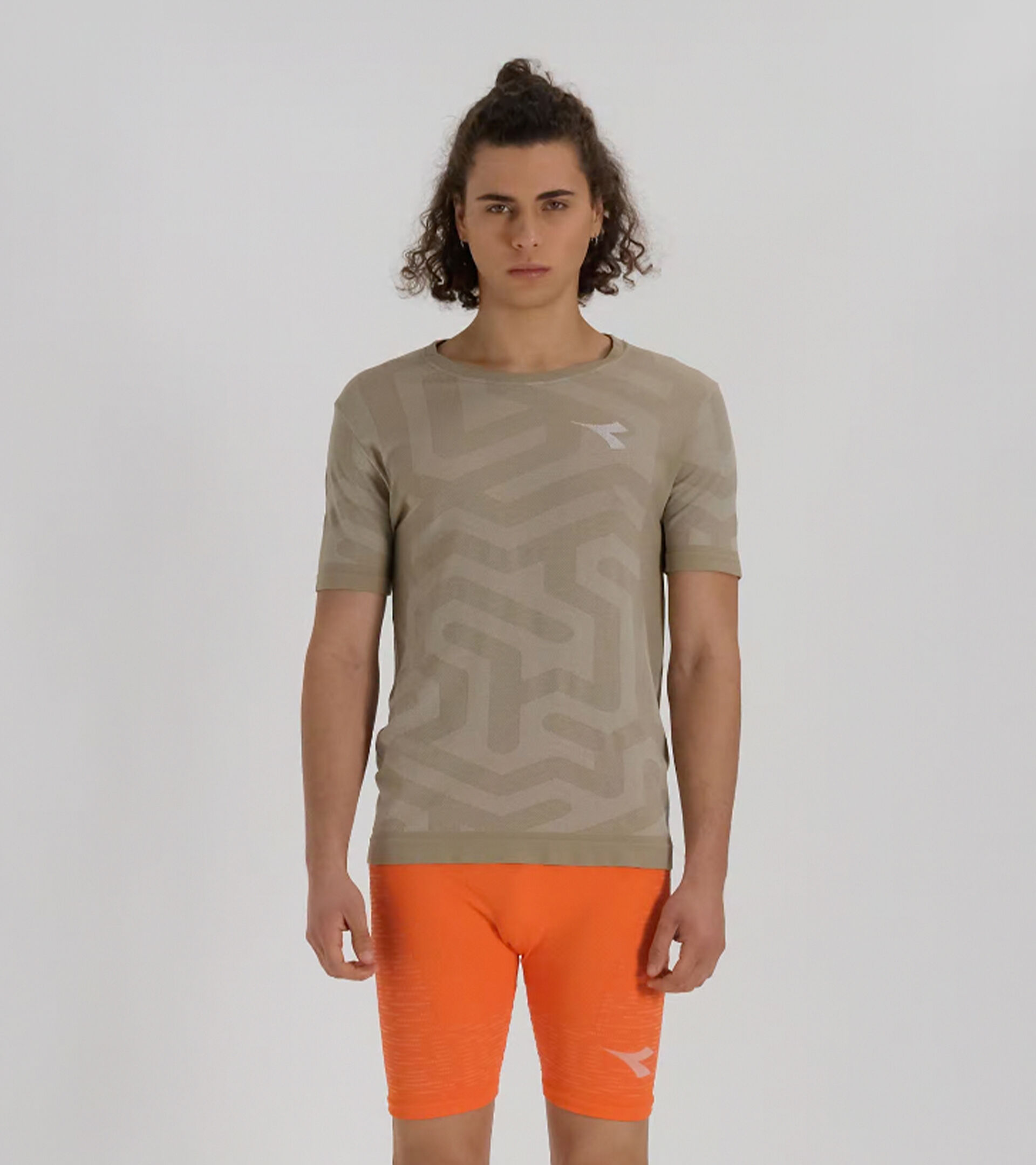 Maglia tecnica termoregolante - Running - Uomo SS T-SHIRT STRATOUNO BEIGE HUMUS - Diadora