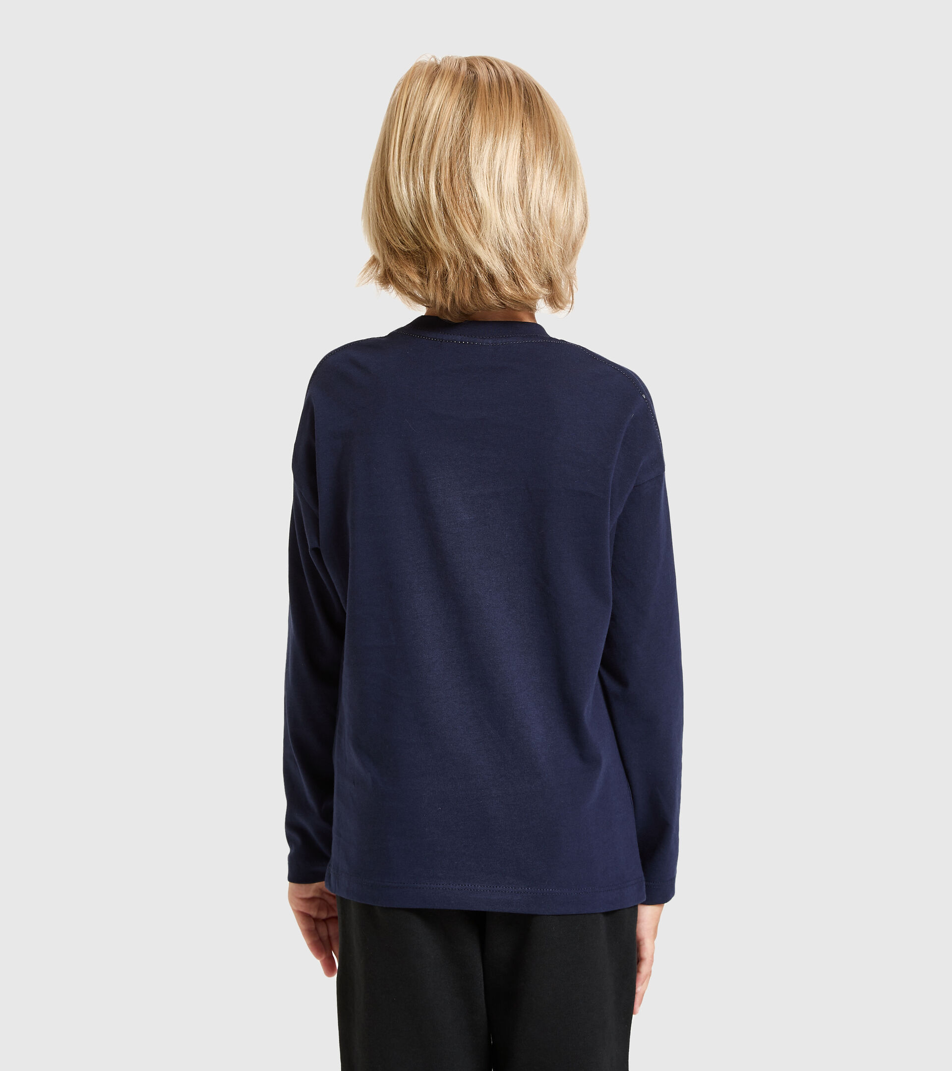 Apparel Sport BAMBINO JU.LS T-SHIRT CUBIC BLU CLASSICO Diadora