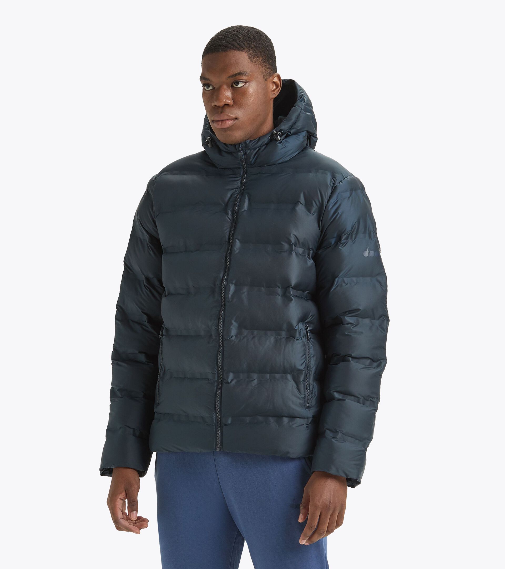 Veste rembourrée - Homme HOODIE INSULATED JACKET BLEU MAZARINE - Diadora