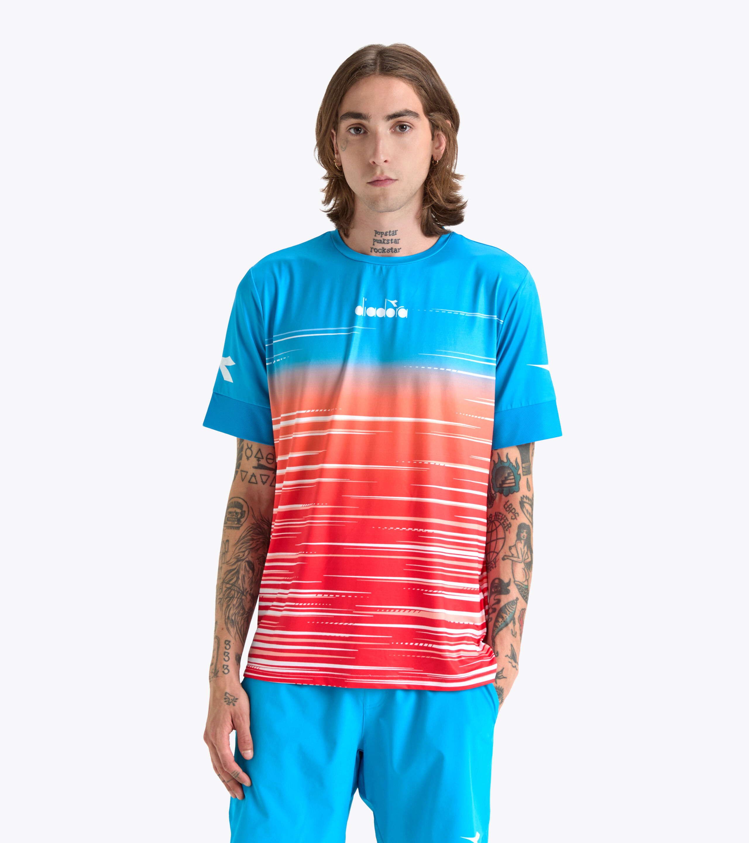 Diadora T-Shirt Easy Herren Tennisshirt blau L 