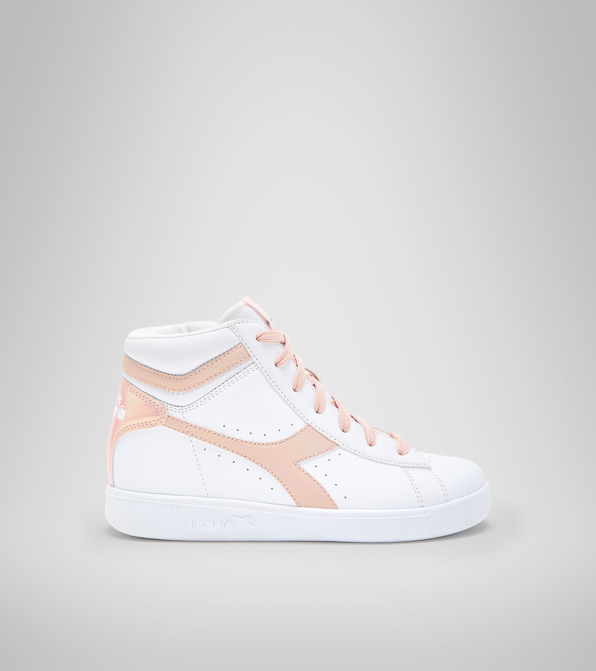 Sports shoes - Youth 8-16 years GAME P HIGH GIRL GS WHITE/PEACH WHIP - Diadora
