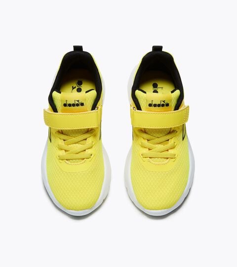 Running  shoe -  4-8  years old - Kids EVO RUN PS YELLOW FLUO - Diadora
