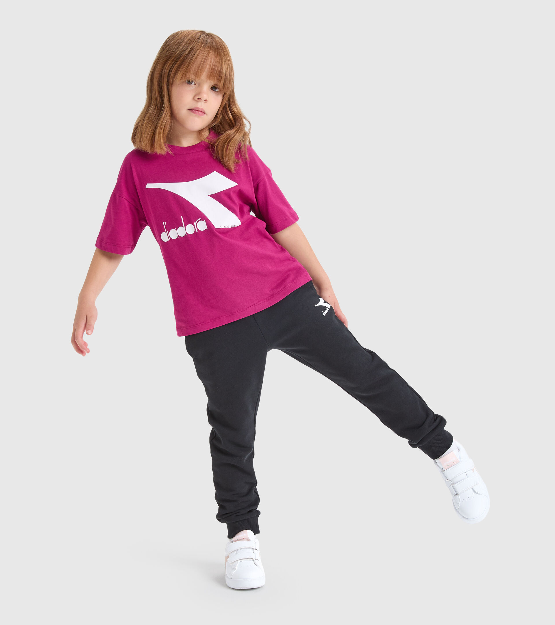 T-shirt de sport junior - Unisexe JU. T-SHIRT SS CHROMIA FUCHSIA FESTIVAL - Diadora