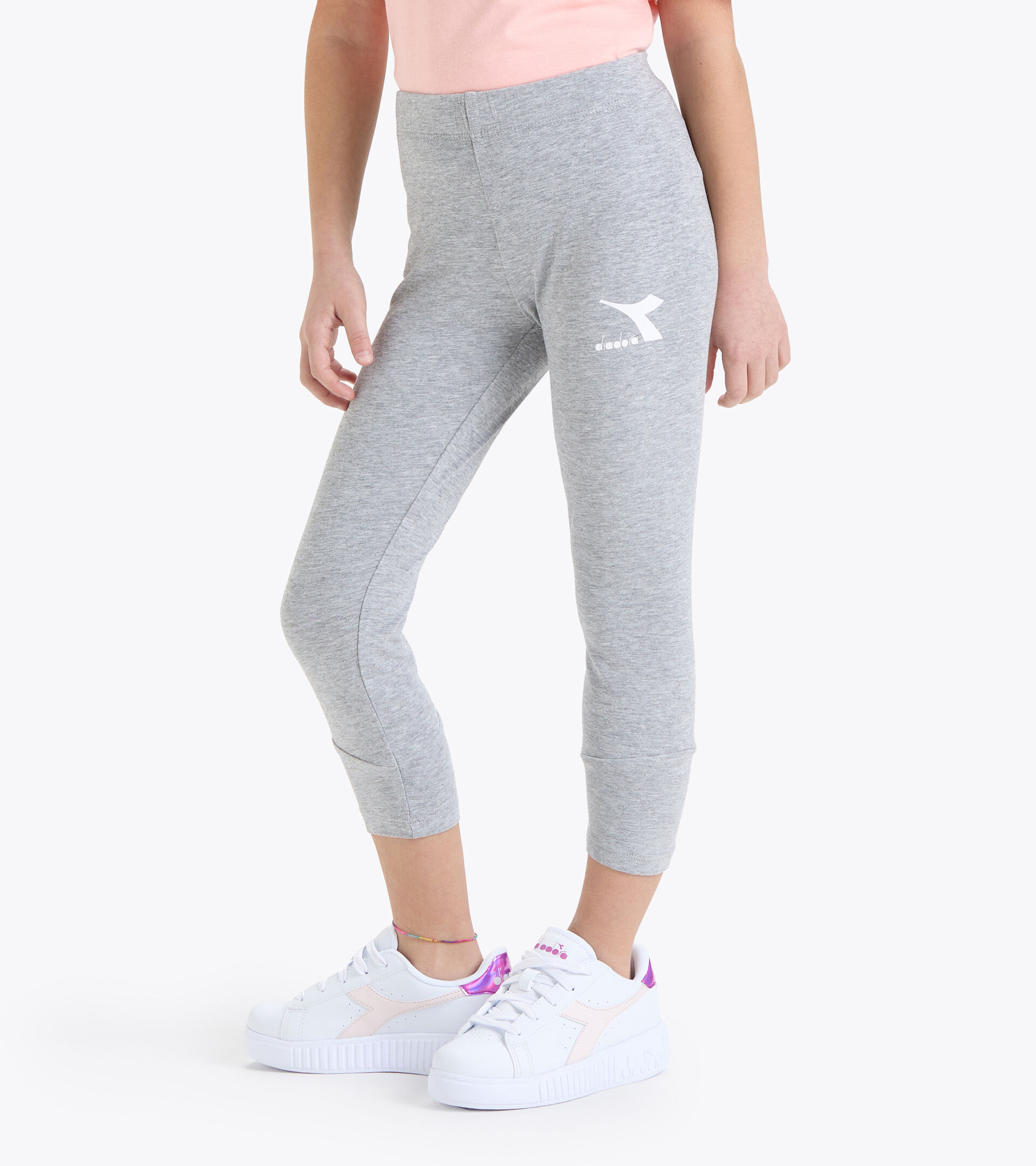 Leggings - Bambina JG.LEGGINGS BOUNCE GRIGIO MEDIO CHIARO MELANGE - Diadora