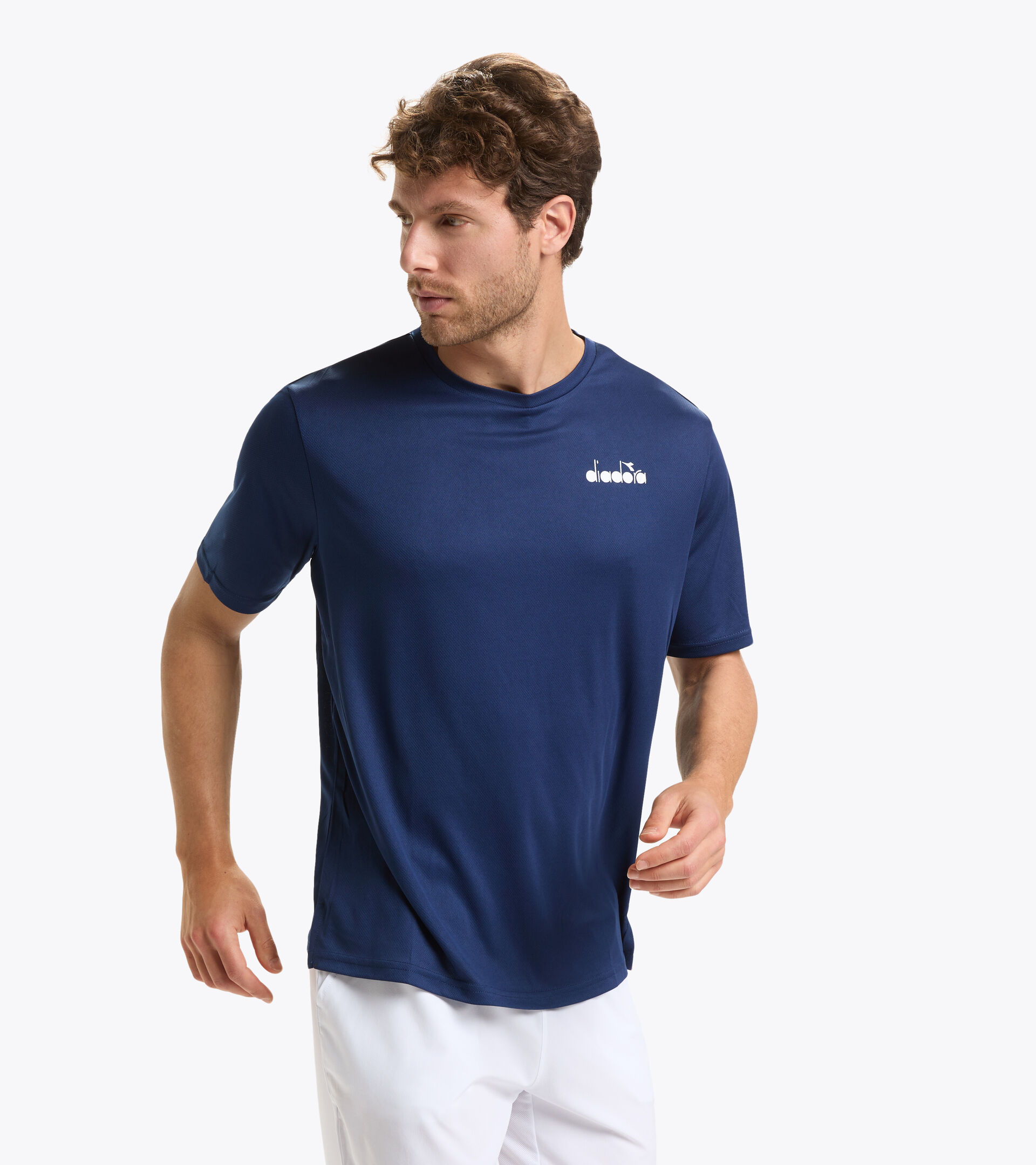 Short-sleeved tennis T-shirt - Men SS CORE T-SHIRT T SALTIRE NAVY - Diadora