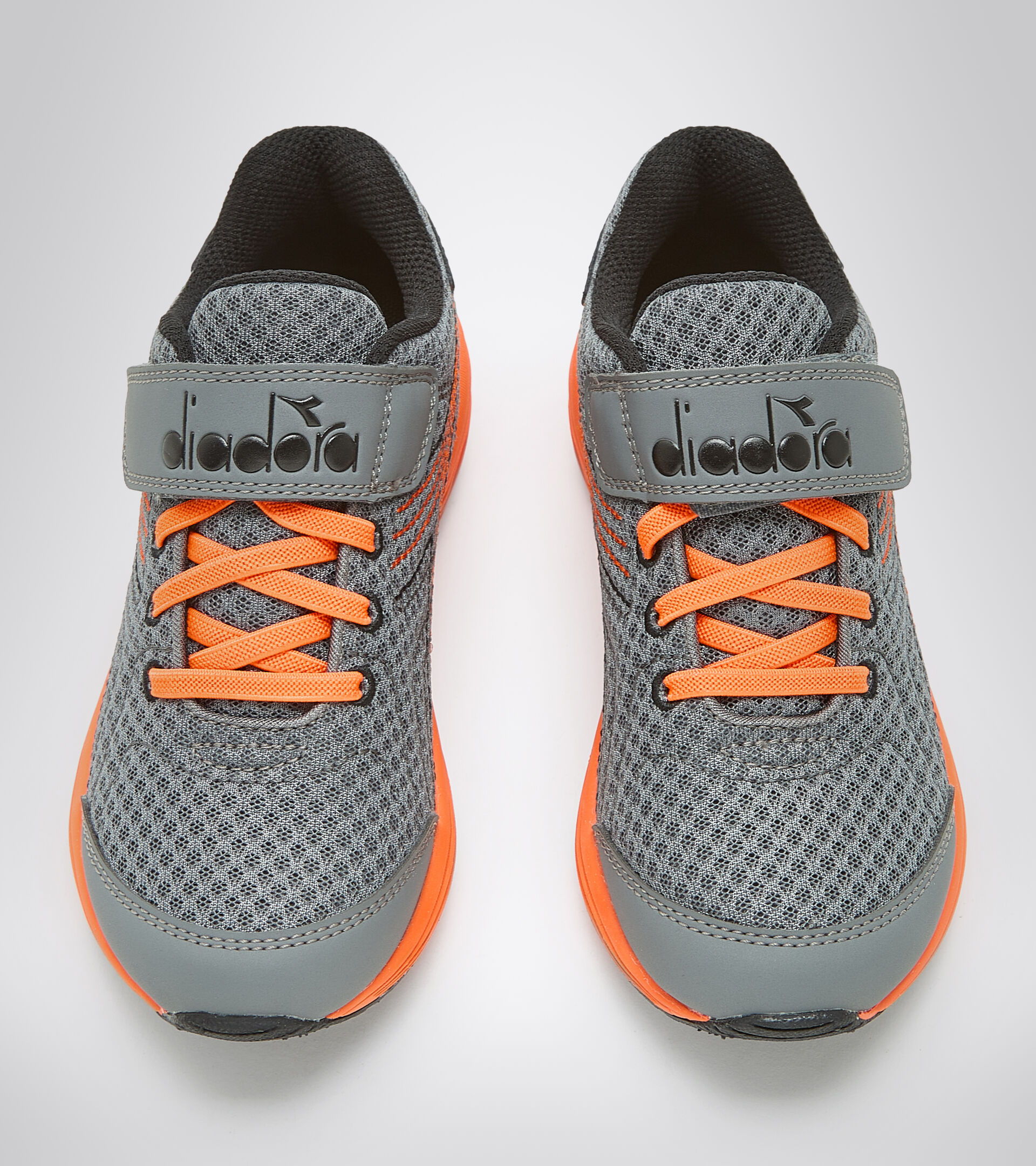 Junior running shoes - Unisex FLAMINGO 7 JR STEEL GRAY/BLACK - Diadora