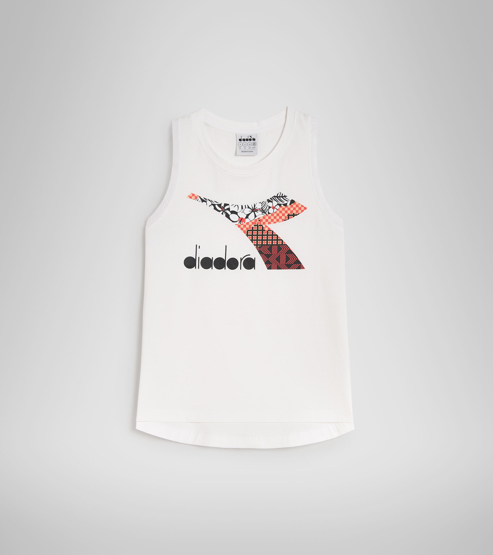 Cotton sports vest top - Women L. TANK FLOSS OPTICAL WHITE - Diadora