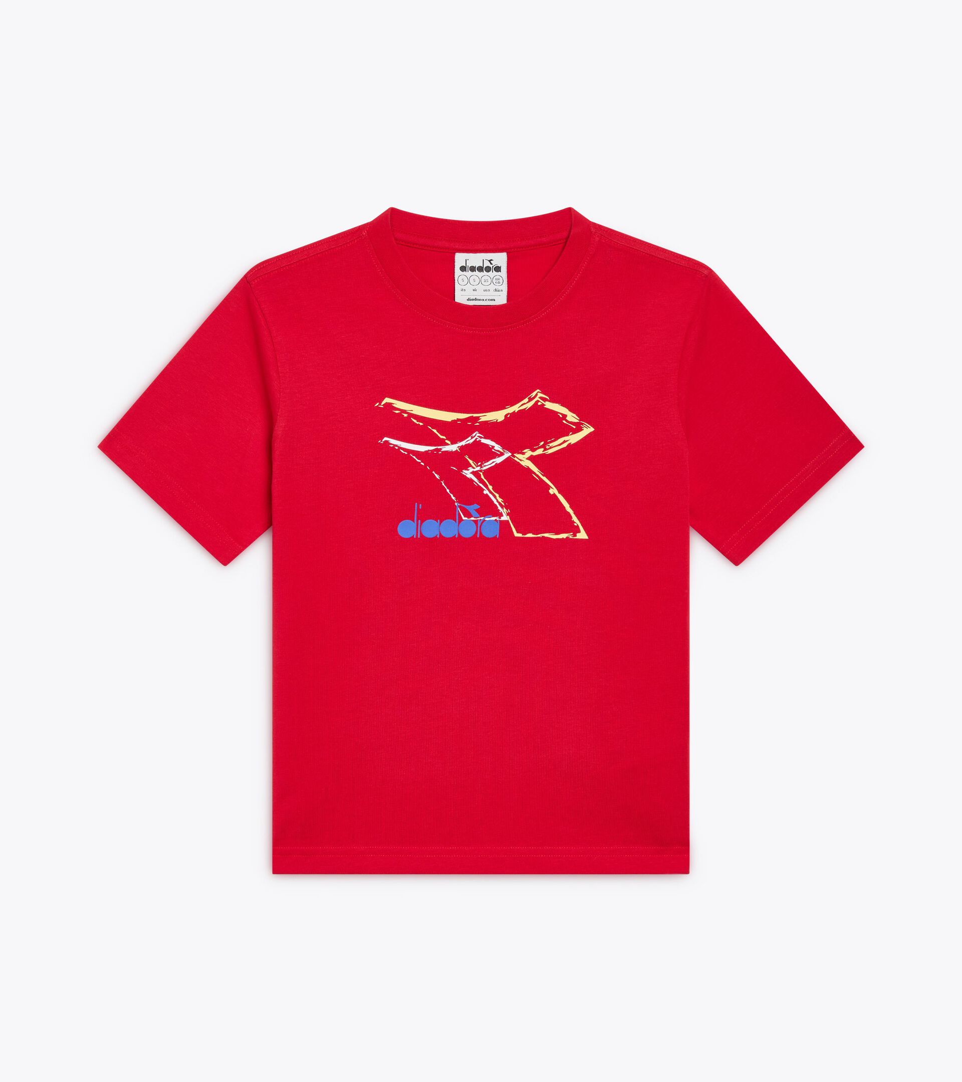 Cotton t-shirt - Boy JB. T-SHIRT SS GRAFFITI BL RED SALSA - Diadora