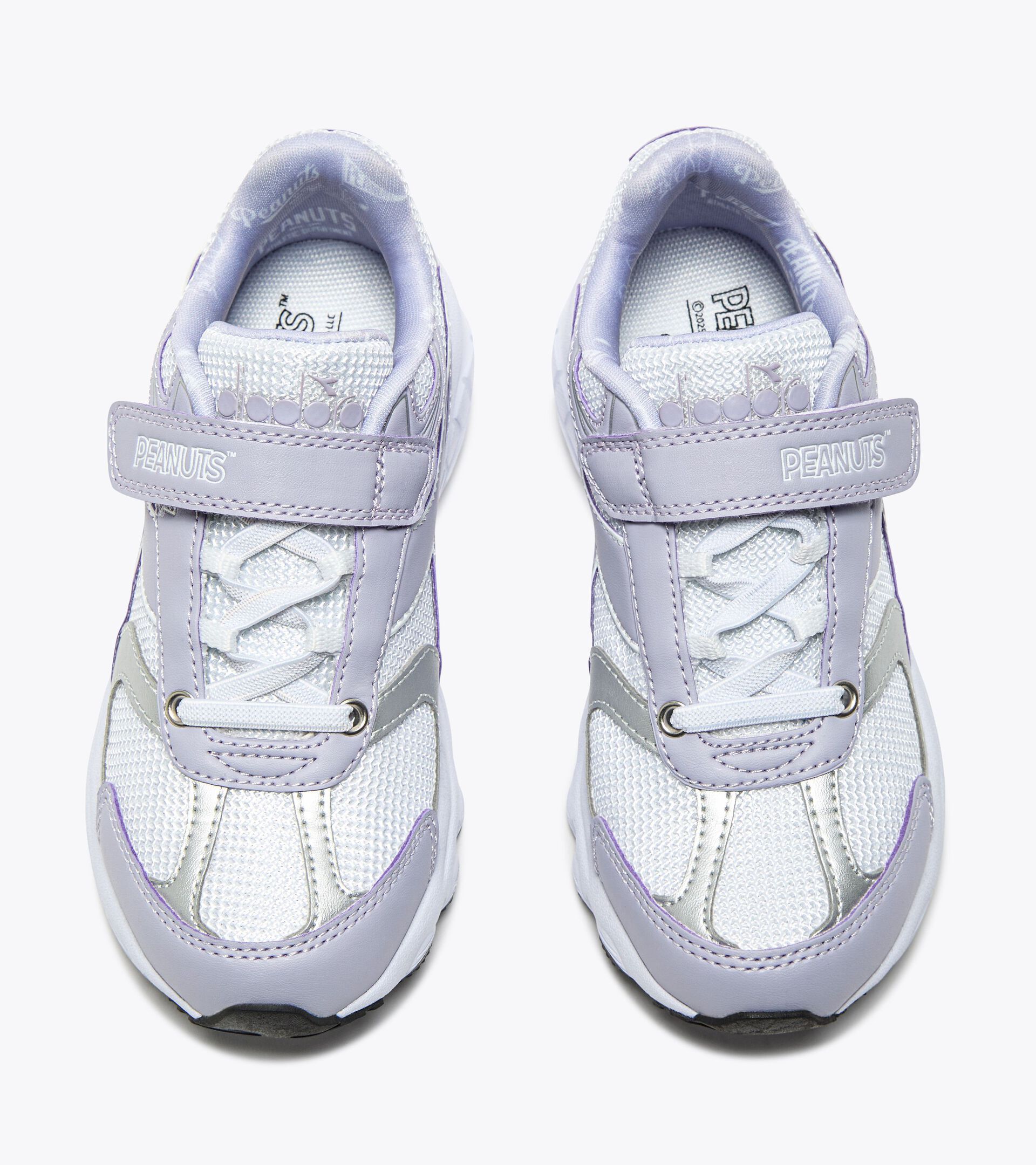 Peanuts sports sneakers - Boys - 4 to 8 years old 
 SAO-KO 280 MESH PEANUTS PS WHITE/THISTLE/SILVER - Diadora