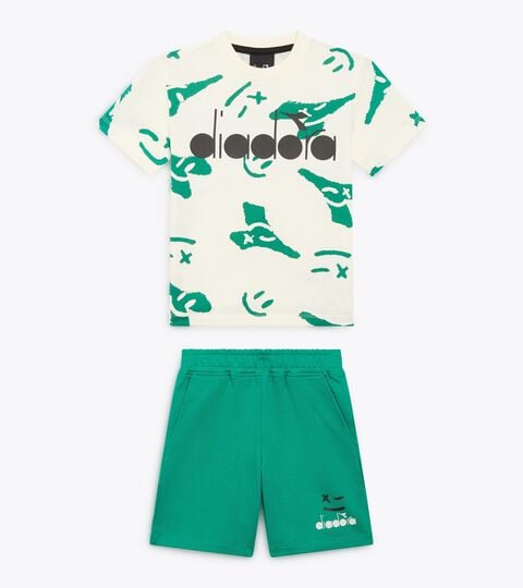 Sport suit - Fit comfort - Baby boy (2-7 years) JB. SET SMILE LOGO TD SUPER WHITE /LIGHT LAKE - Diadora