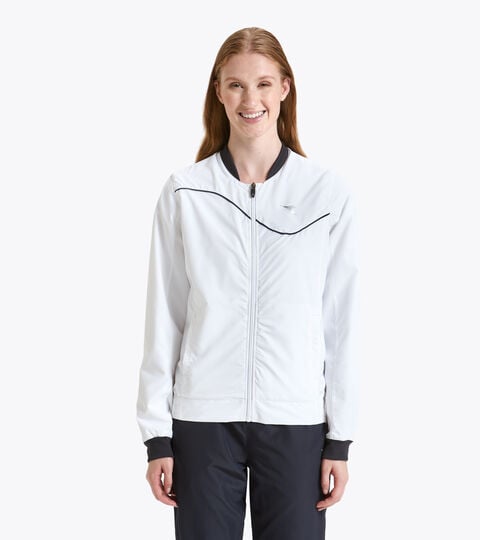 Tennis jacket - Women L. JACKET COURT OPTICAL WHITE - Diadora