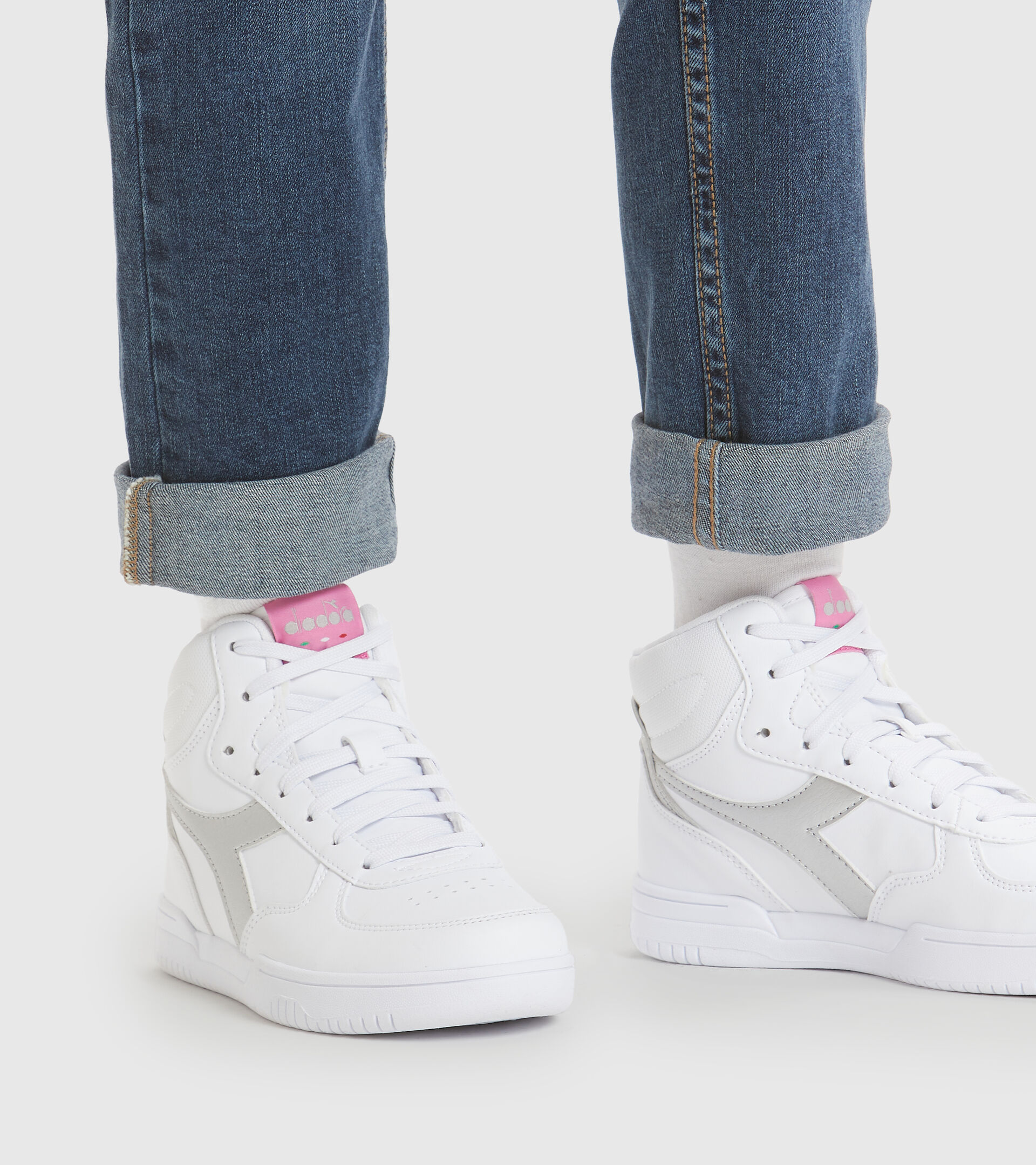 Zapatilla deportiva - Niños 8-16 años RAPTOR MID GS BLANCO/PLATA (C6103) - Diadora