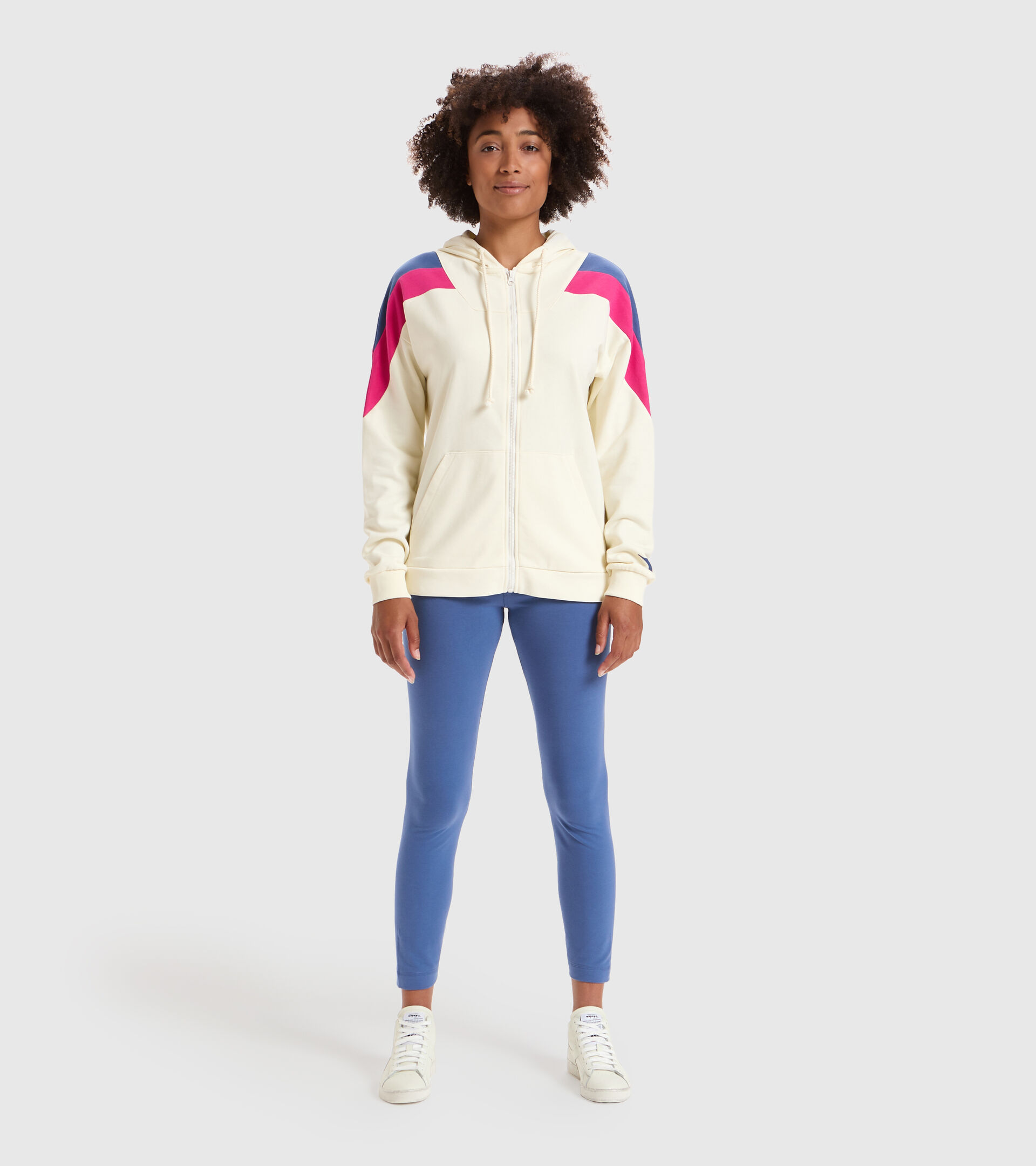 Tracksuit - Women L.TRACKSUIT HD FZ CORE WHISPER WHITE - Diadora