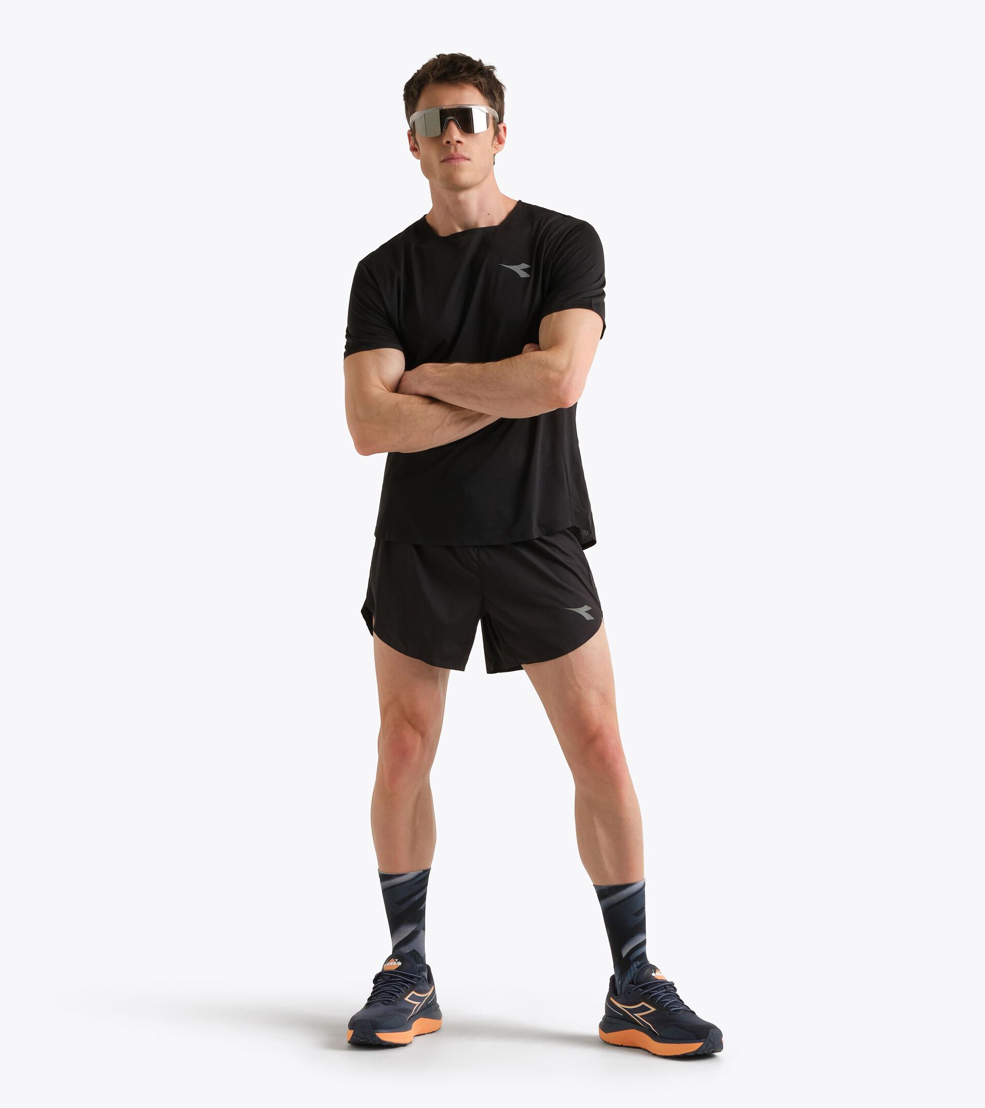 Pantalones cortos 5&rsquo;&rsquo; FIBRAZERO  - Running - Hombre SHORTS 5 SUPER LIGHT FIBRAZERO NEGRO - Diadora