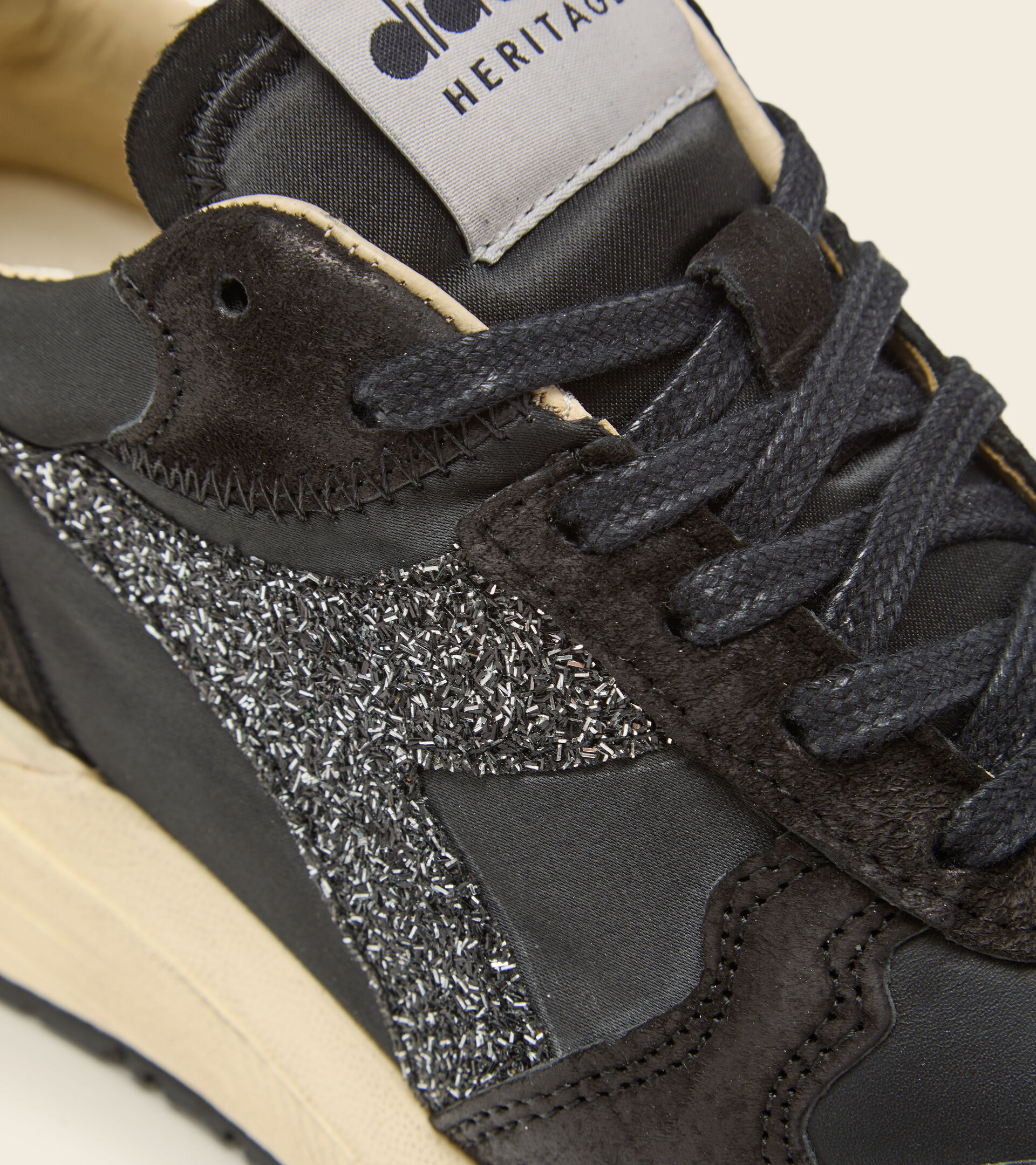 Heritage shoes - Women VENUS GLITTER DIRTY BLACK - Diadora