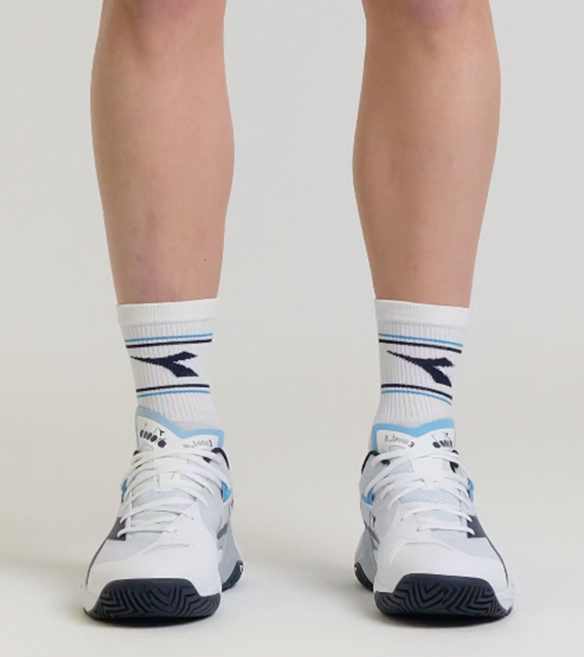 Tennis shoe for hard surfaces and clay courts - Stability - Men’s B.ICON 3 AG WHITE/BLUE CORSAIR - Diadora