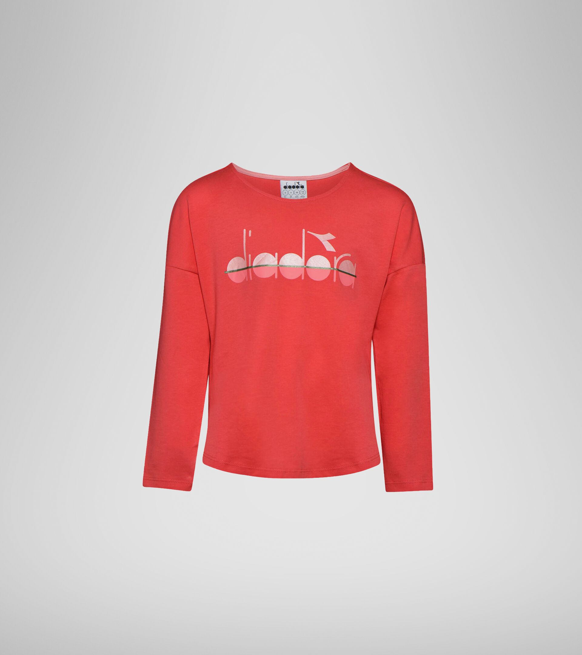 Camiseta de manga larga - Niñas JG.LS T-SHIRT 5PALLE ROJO GERANIO - Diadora