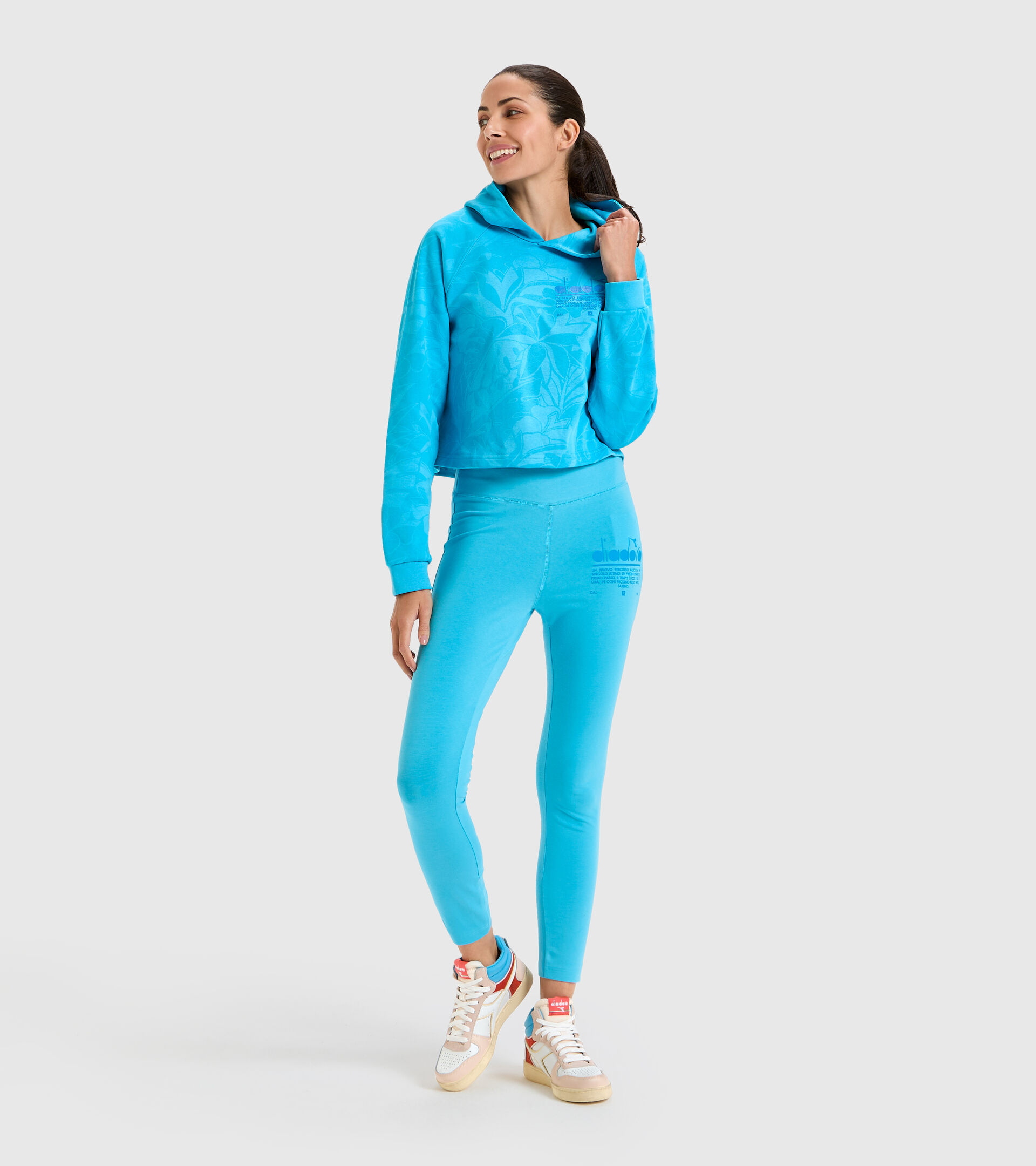 Stretch-Leggings - Damen L. LEGGINGS MANIFESTO WASSERMANN BLAU - Diadora