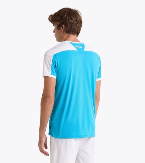 T-shirt de tennis - Homme T-SHIRT COURT BLEU ROI FLUO - Diadora