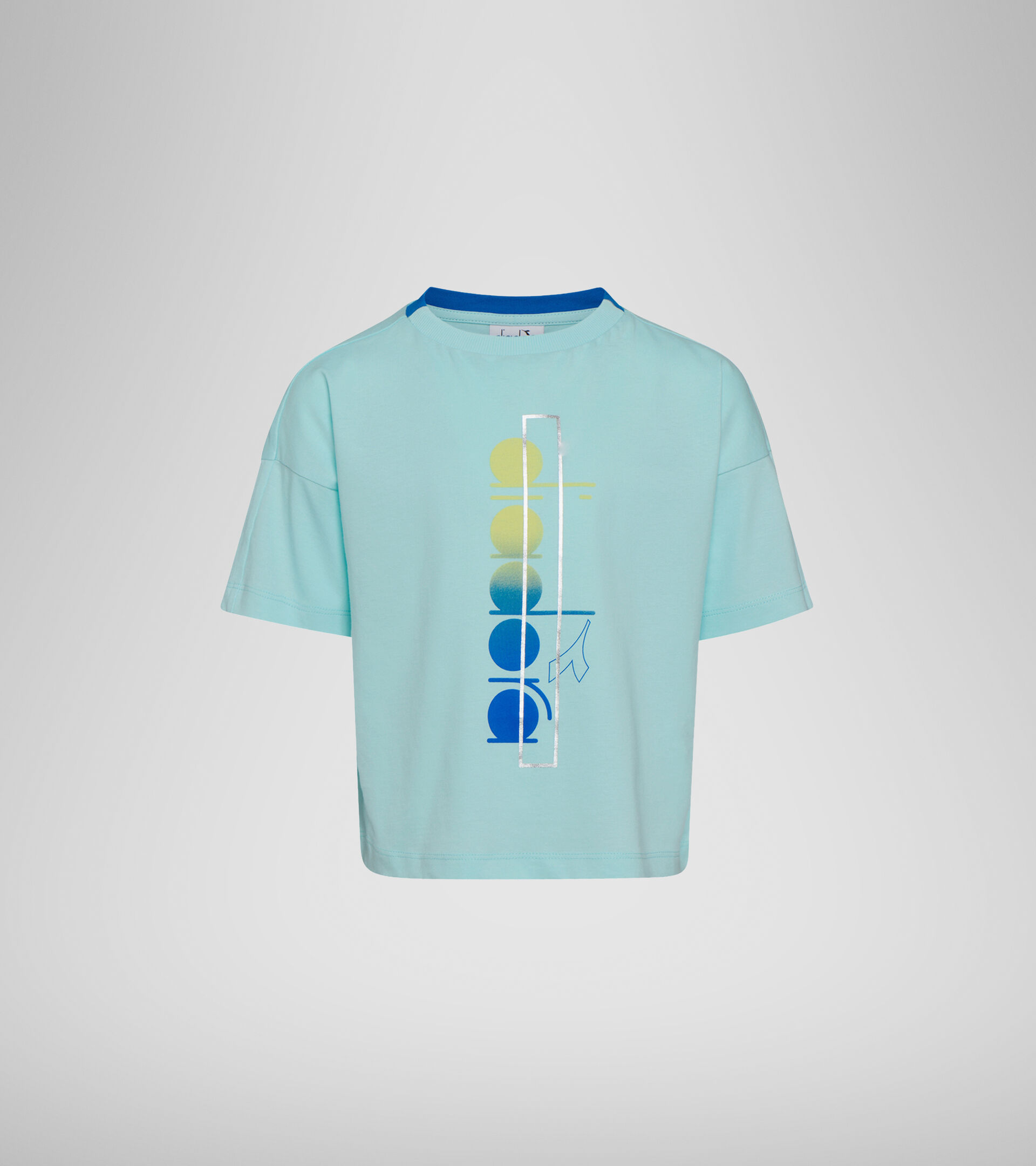 T-shirt - Girls JG. T-SHIRT SS LOGO MANIA TINT BLUE - Diadora