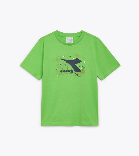 Sporty t-shirt - Boy JB. T-SHIRT SS NEON BRIGHT JASMINE GREEN - Diadora