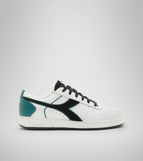 Chaussures de sport - Homme MAGIC BASKET LOW ICONA LEATHER BLANC/NOIR/PACIFIQUE - Diadora