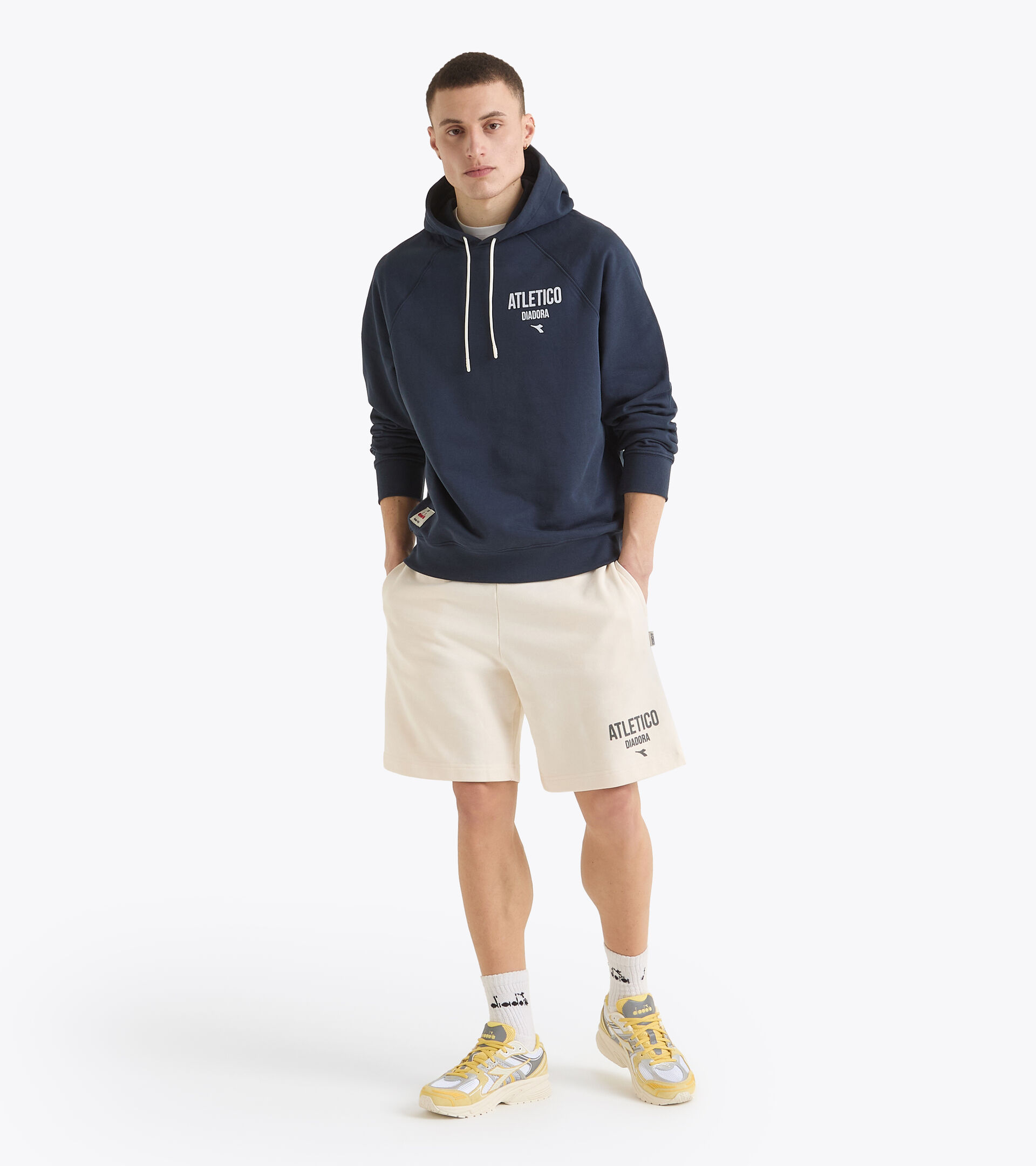 Legacy hoodie - Made in Italy - All-gender HOODIE LEGACY BLUE DENIM - Diadora
