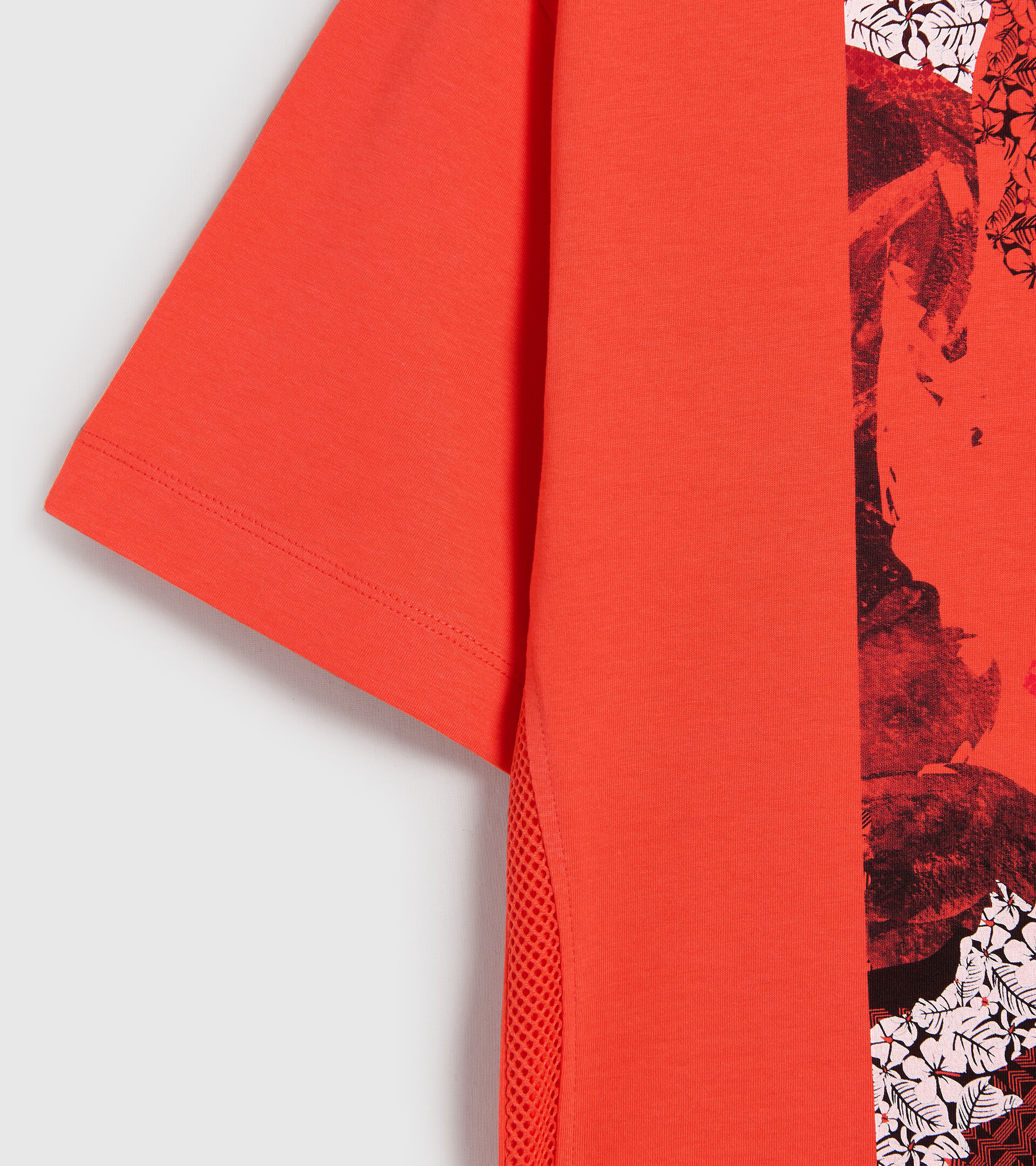 Cotton sports T-shirt - Women L. T-SHIRT SS FLOW HOT CORAL - Diadora