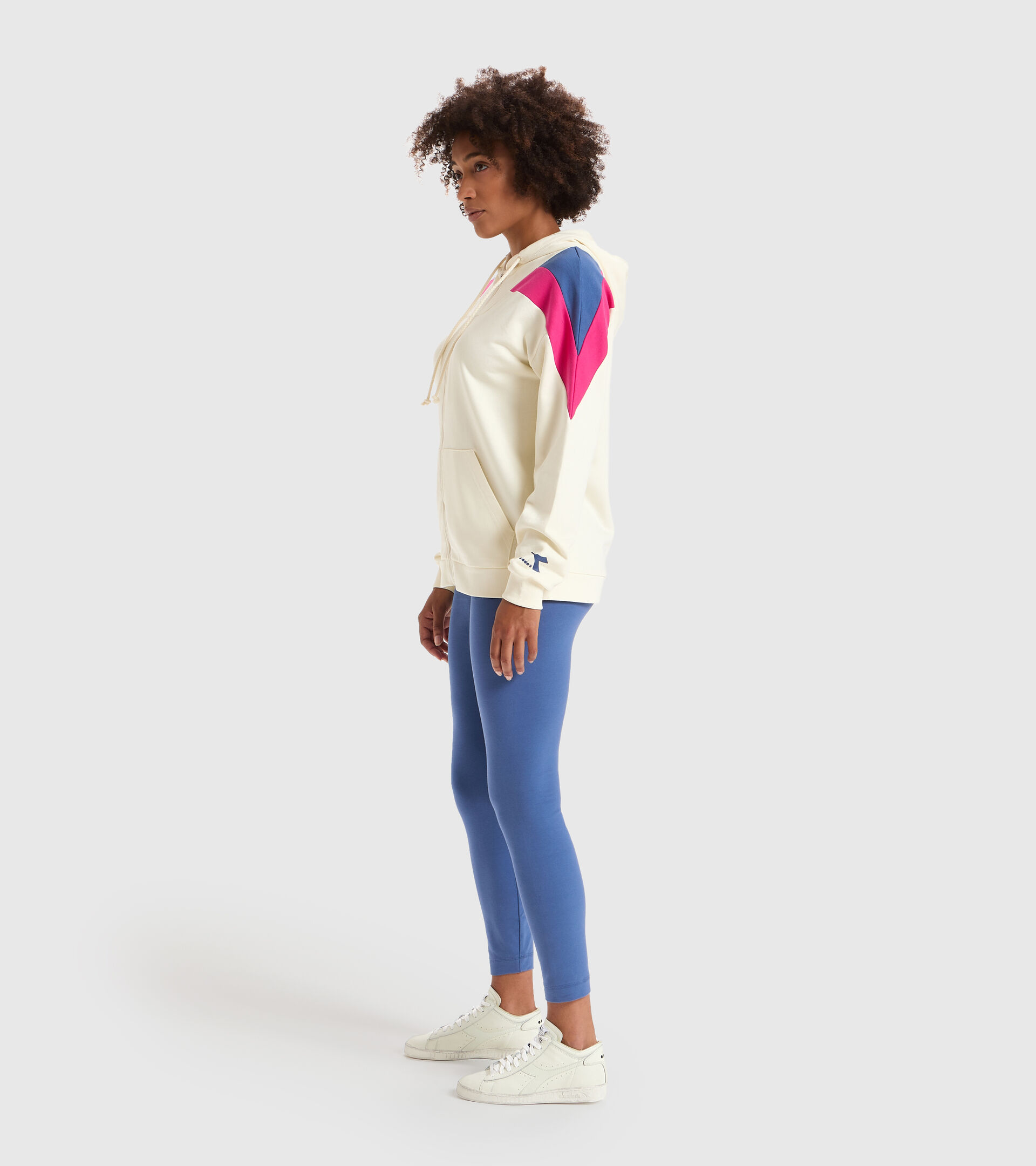 Tracksuit - Women L.TRACKSUIT HD FZ CORE WHISPER WHITE - Diadora