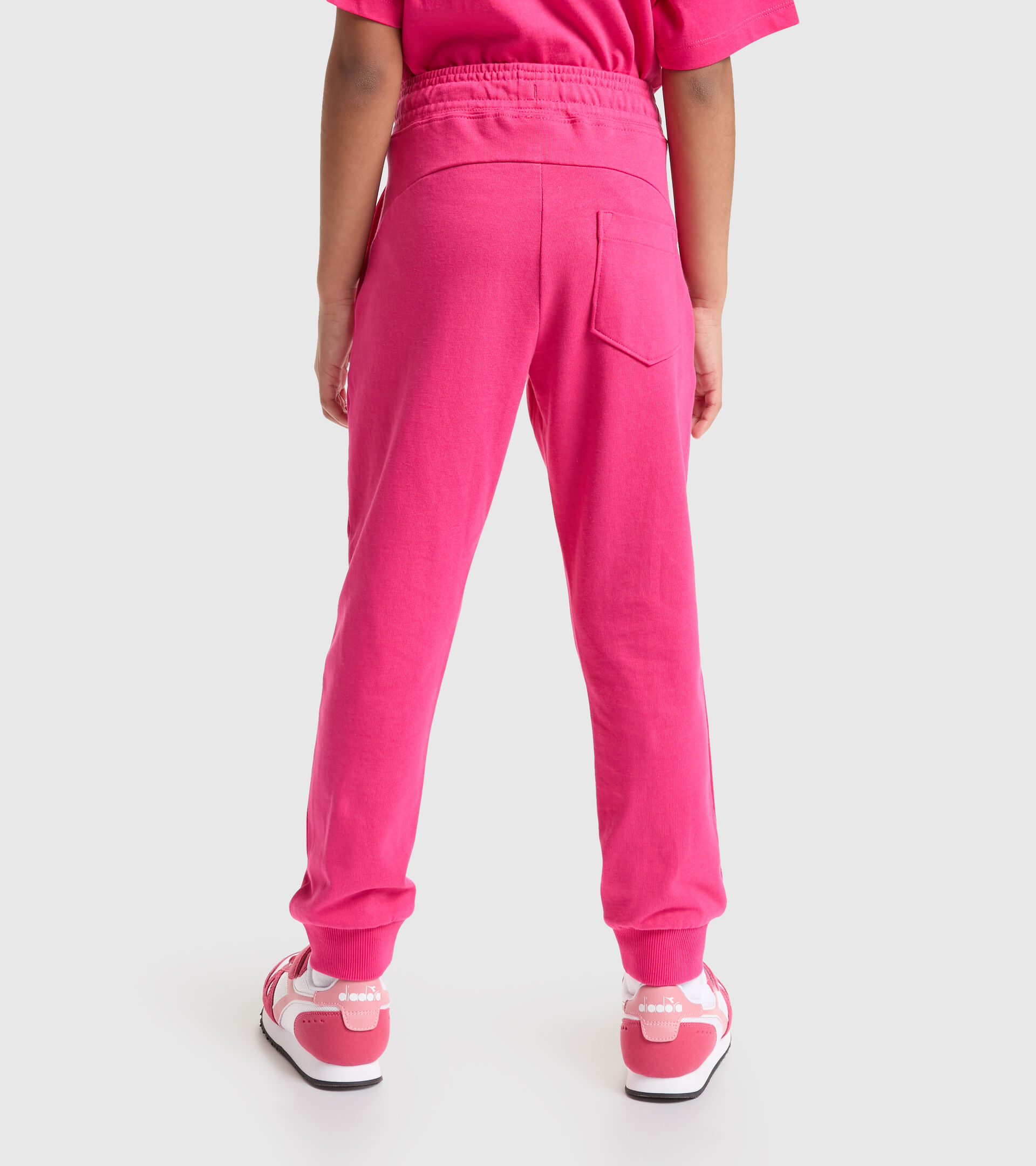 Cotton sports trousers - Unisex JU.CUFF PANTS RAINBOW SHOCKING PINK - Diadora