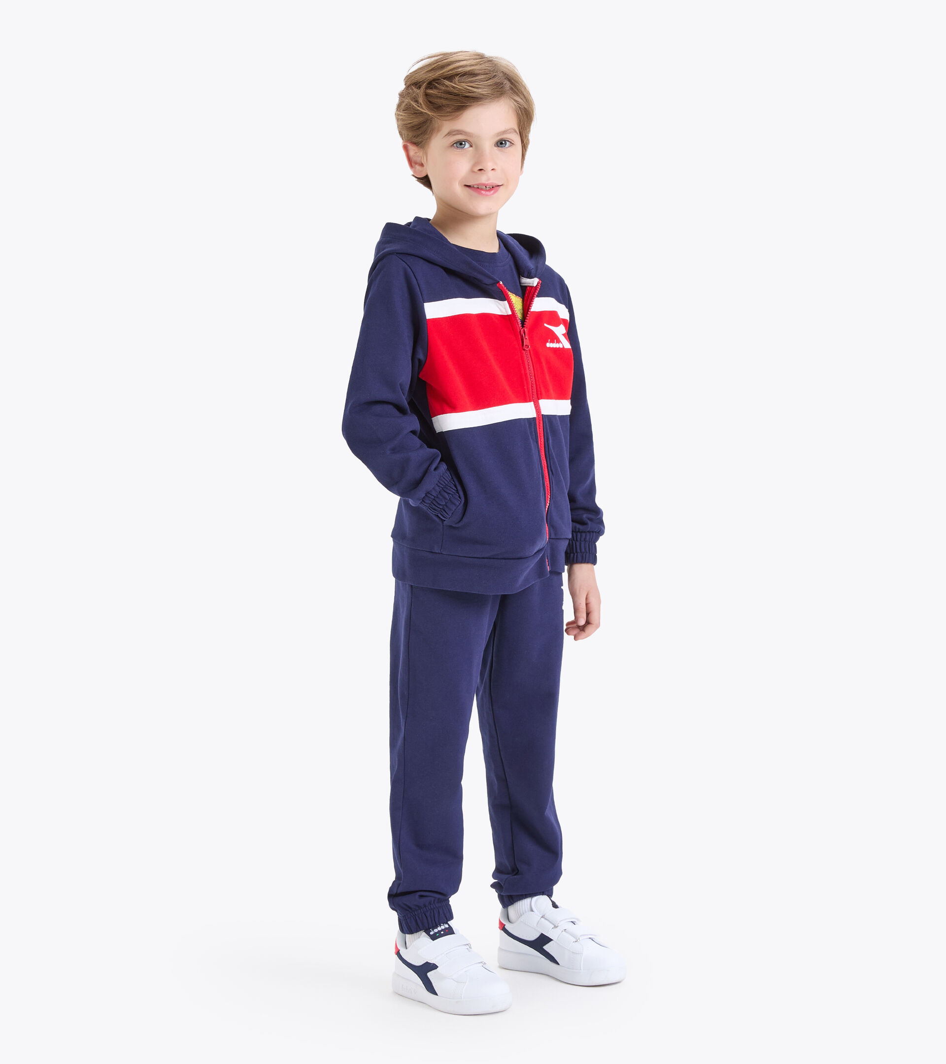 Trainingsanzug junior - Jungen JB.TRACKSUIT HD FZ MARINEBLAU - Diadora