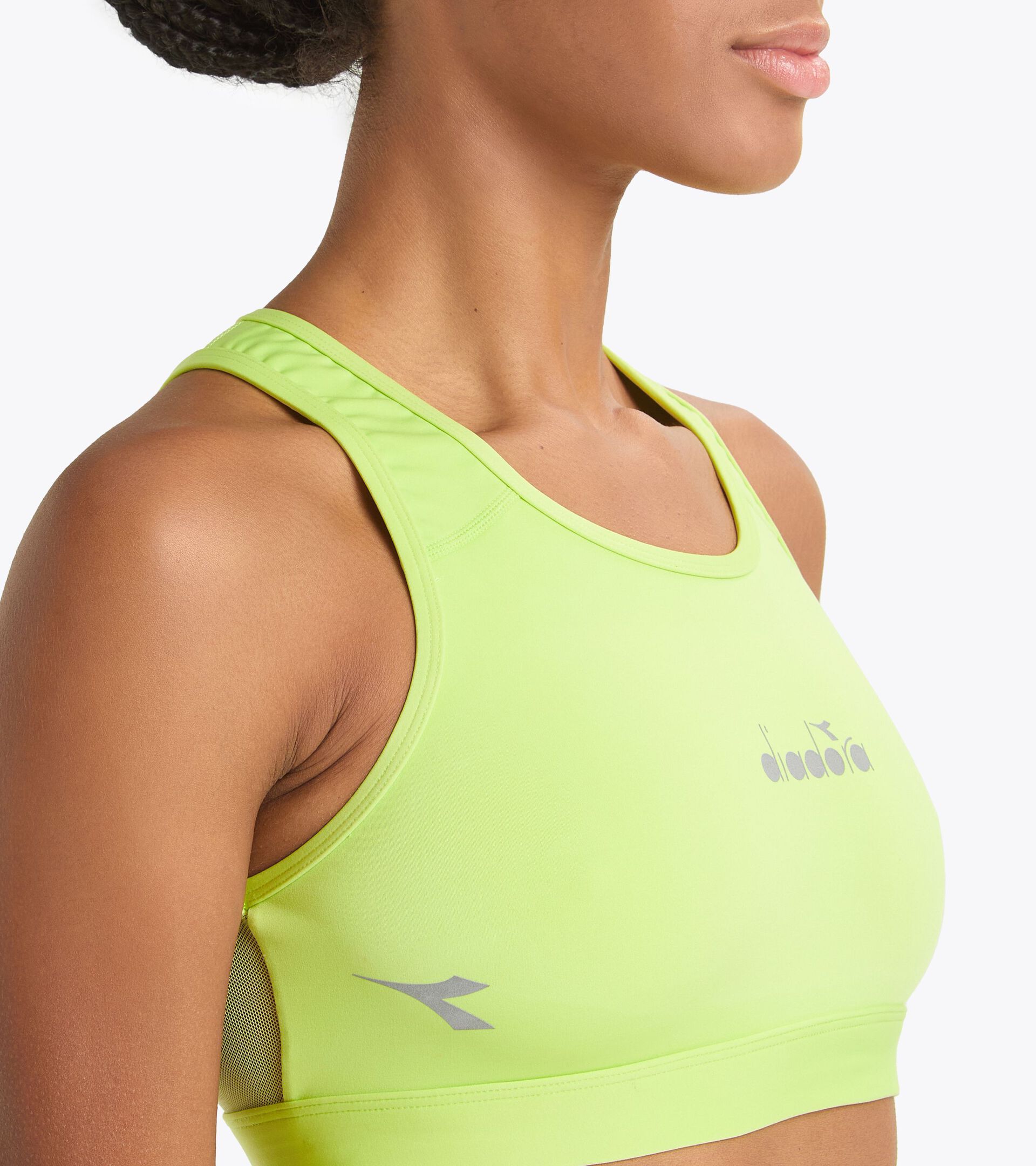 Medium support bra - Women L. MEDIUM BRA SHADOW LIME - Diadora