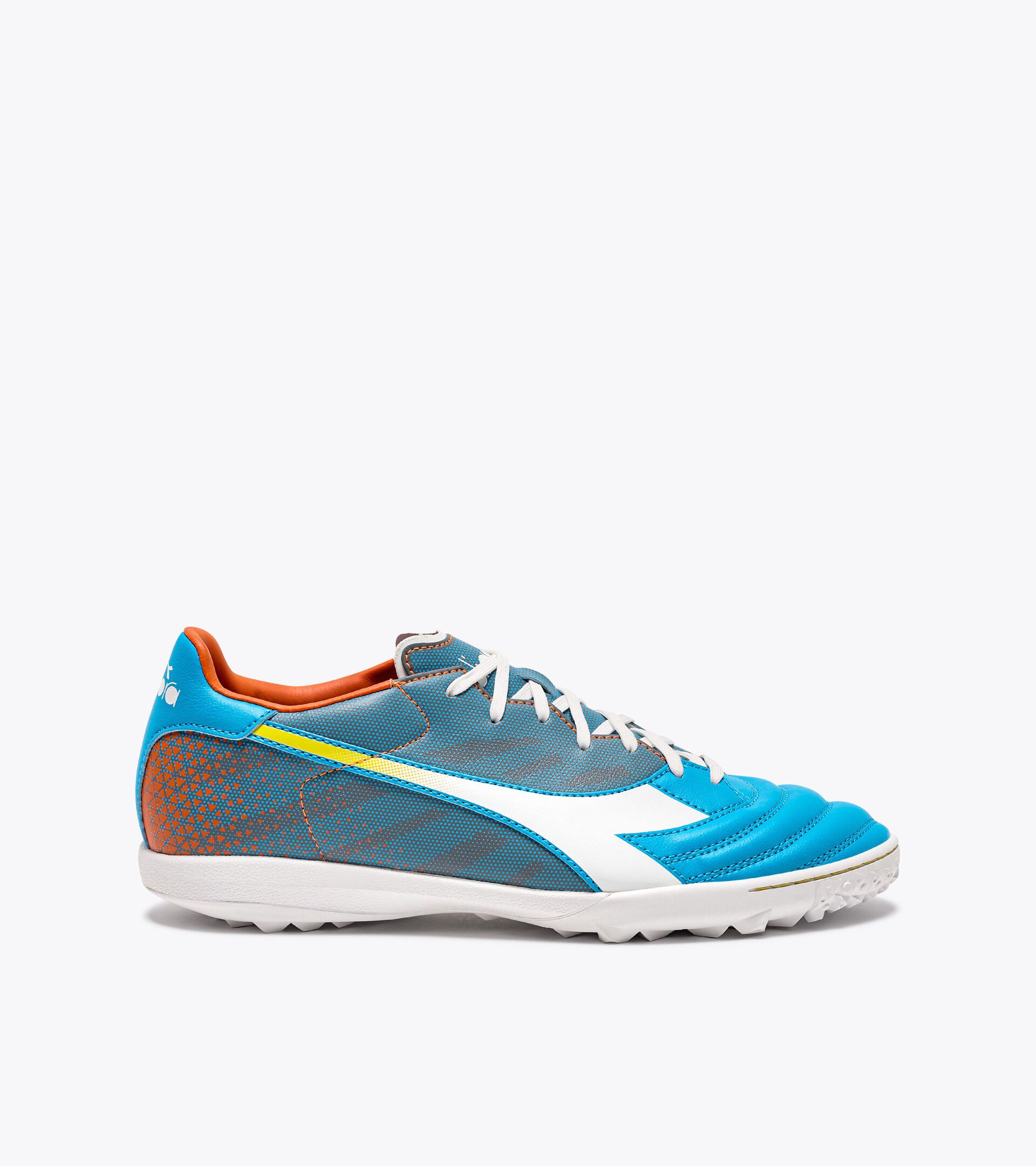 Calcio boots for synthetic turfs or firm grounds - Men BRASIL ELITE VELOCE GR TFR BLUE FLUO/WHITE/ORANGE - Diadora