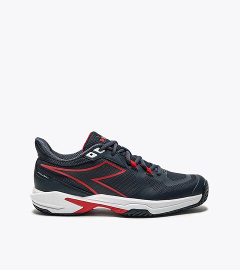 Pickleball shoes for hard surfaces or clay courts - Men
 TROFEO 2 AG PKL BLUE CORSAIR/WHITE/FIERY RED - Diadora