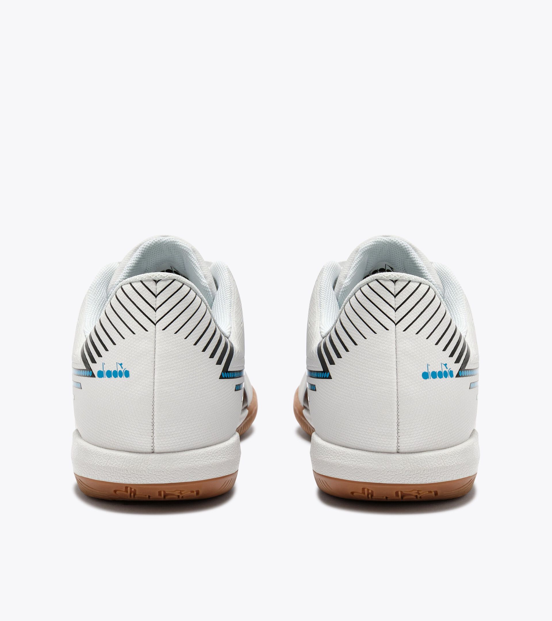 Indoor court calcio boots - Men&rsquo;s PICHICHI 8 IDR WHITE/BLACK/BLUE FLUO - Diadora