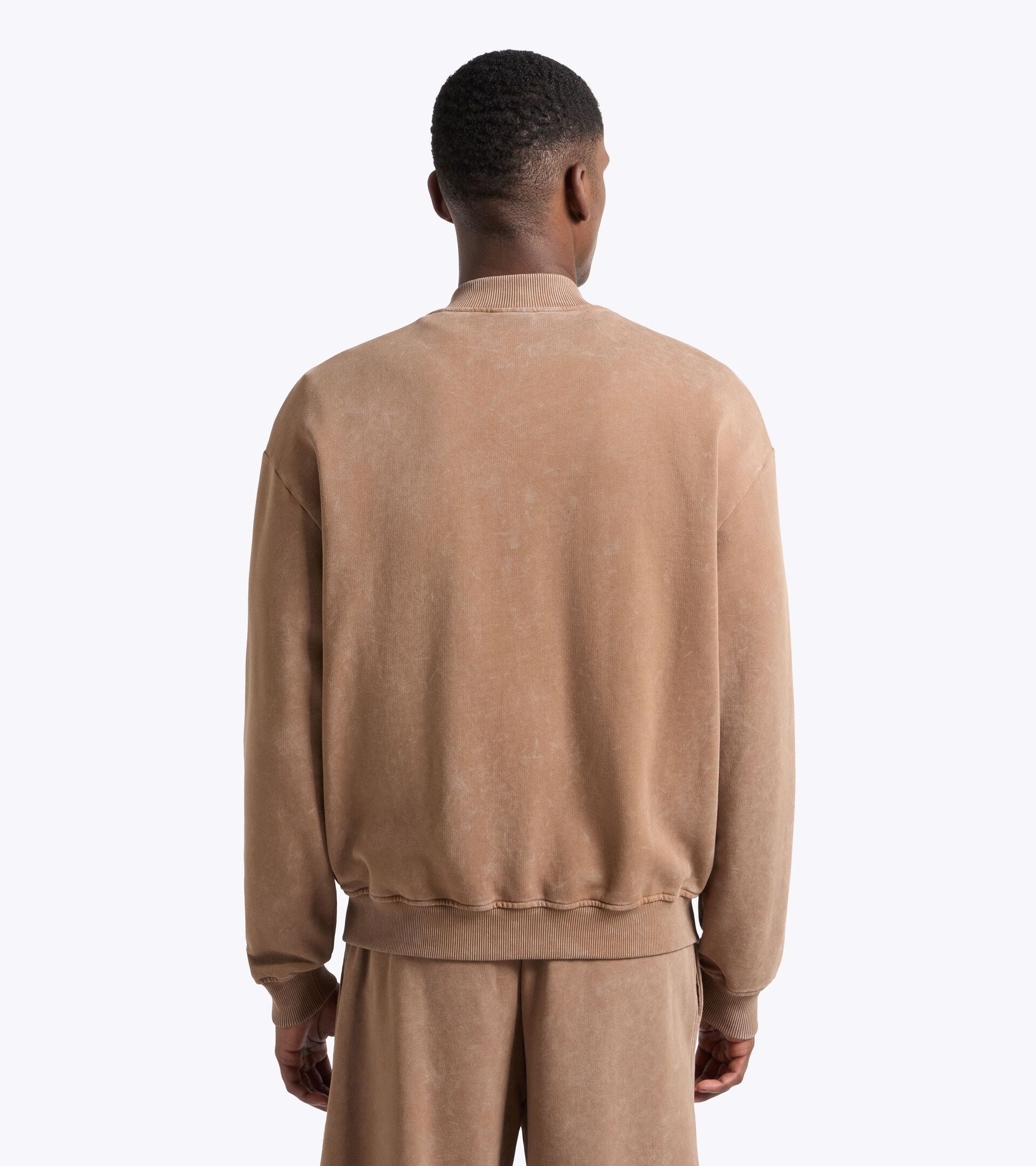 Jersey sweatshirt - Regular fit - Men&rsquo;s BUTTON SWEATSHIRT AVENUE LAB (FT) TOASTED COCONUT - Diadora