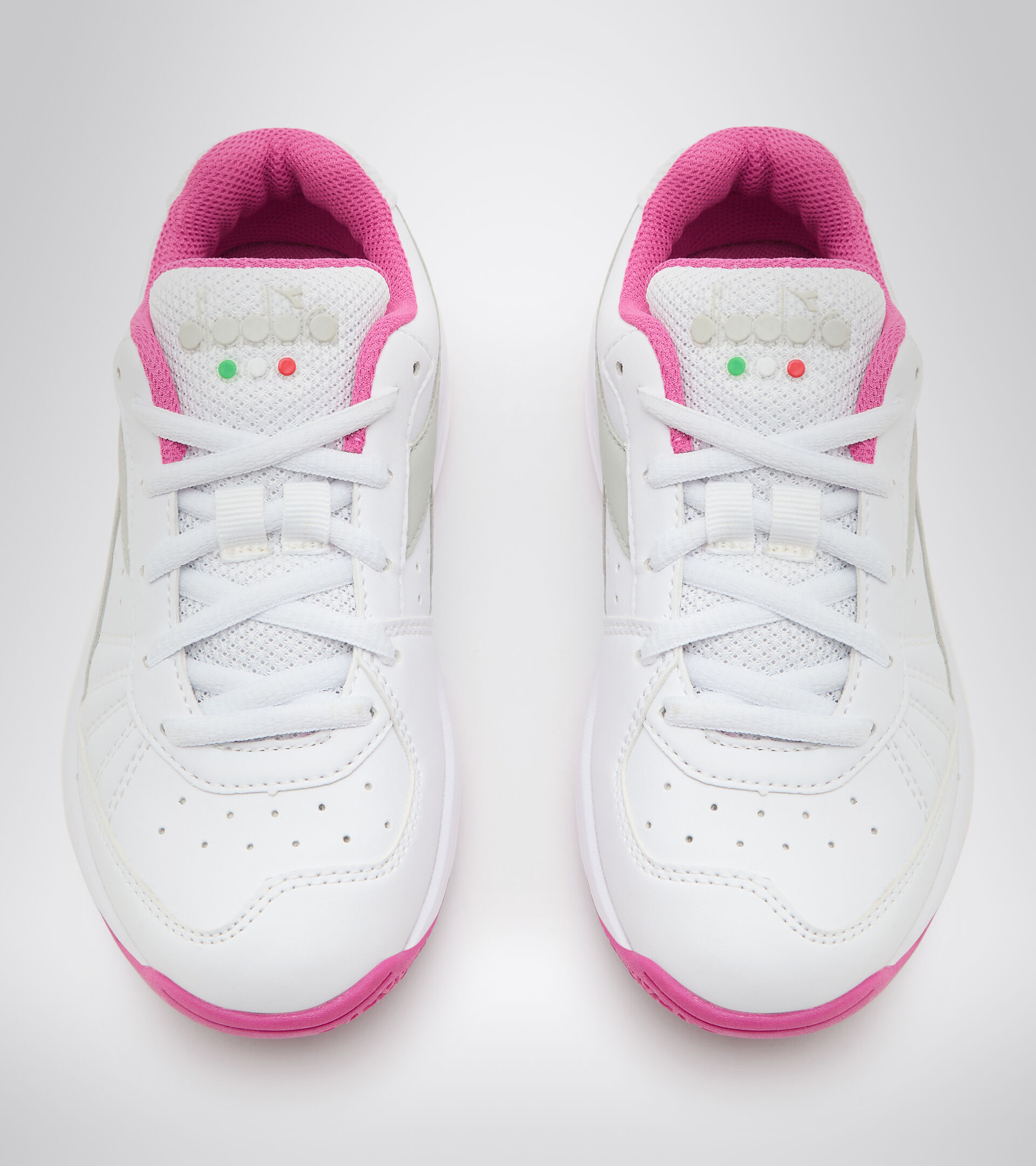 Clay and hard court tennis shoe - Kids S. CHALLENGE 3 SL JR WHITE/IBIS ROSE - Diadora