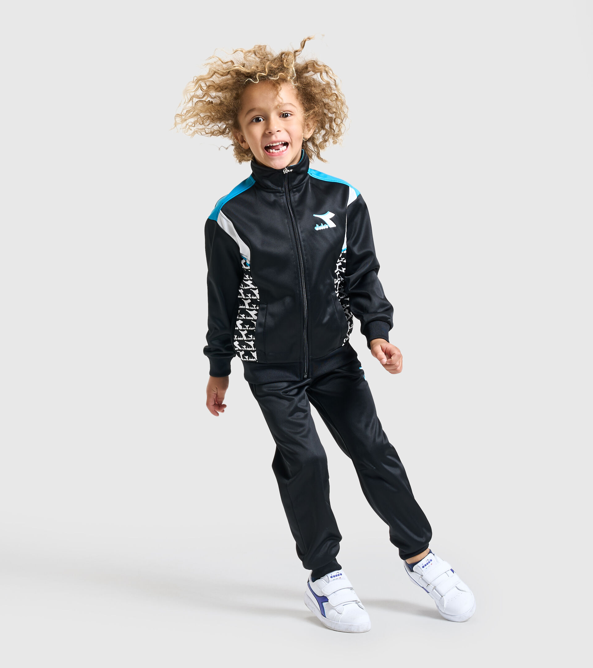 Tracksuit - Kids JU. LIGHT FZ TRACKSUIT CUBIC BLACK - Diadora