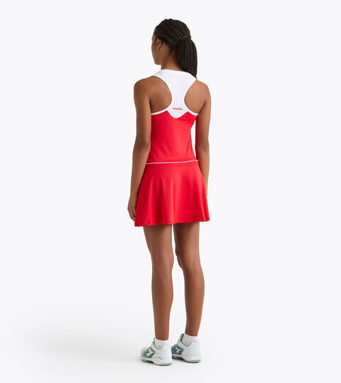 Damen-Tennis-Outfit L. DRESS COURT TOMATENROT - Diadora