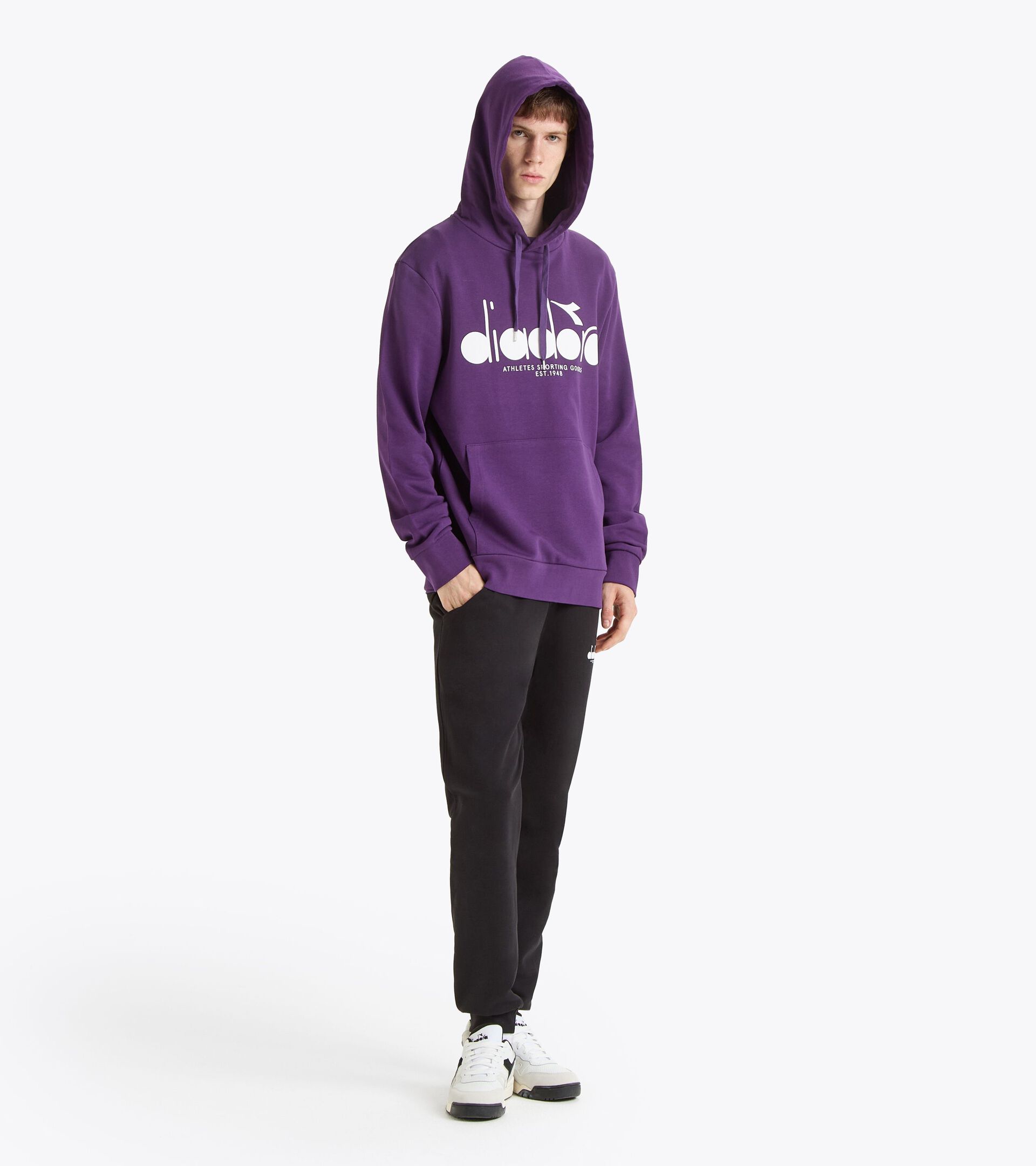 Sweat-shirt à capuche color block - Genre neutre HOODIE LOGO COURRONNE BIJOU - Diadora