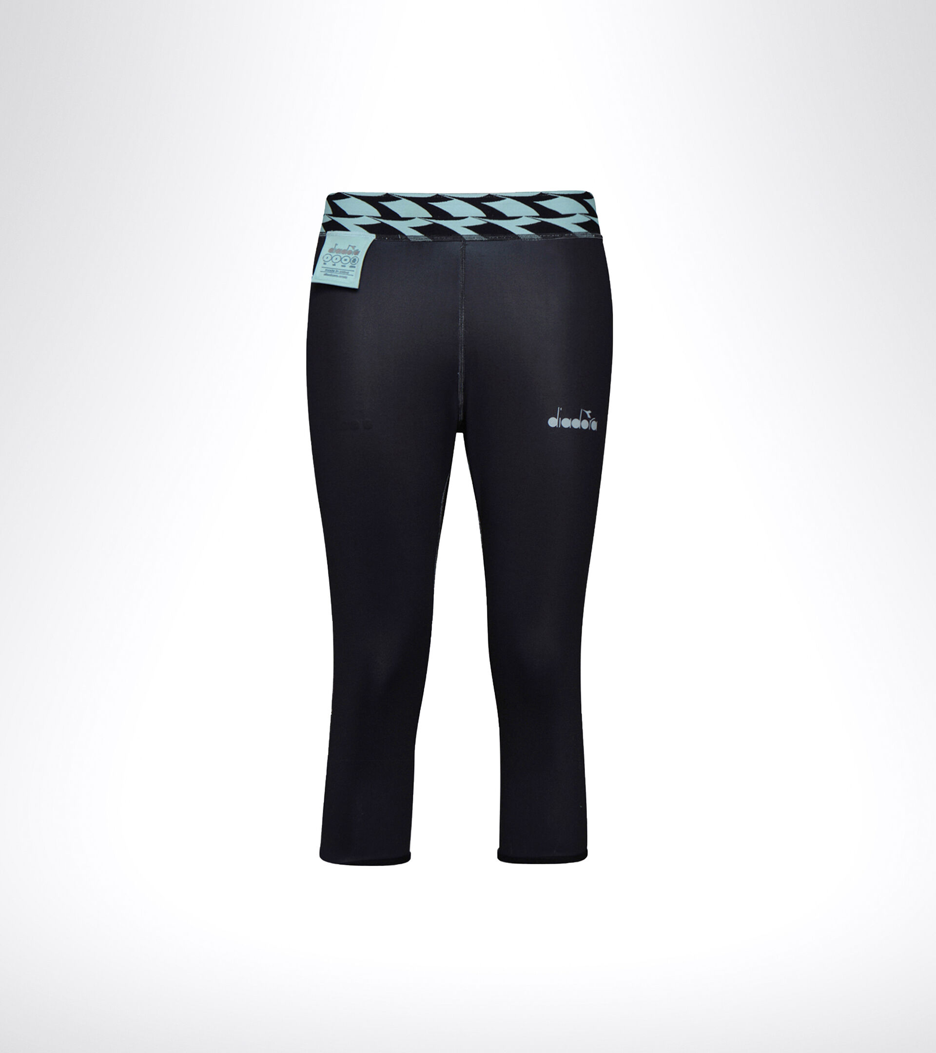 Running leggings - Women L. 3/4 REVERSIBLE TIGHTS BE ONE BLUE TINT/BLACK - Diadora