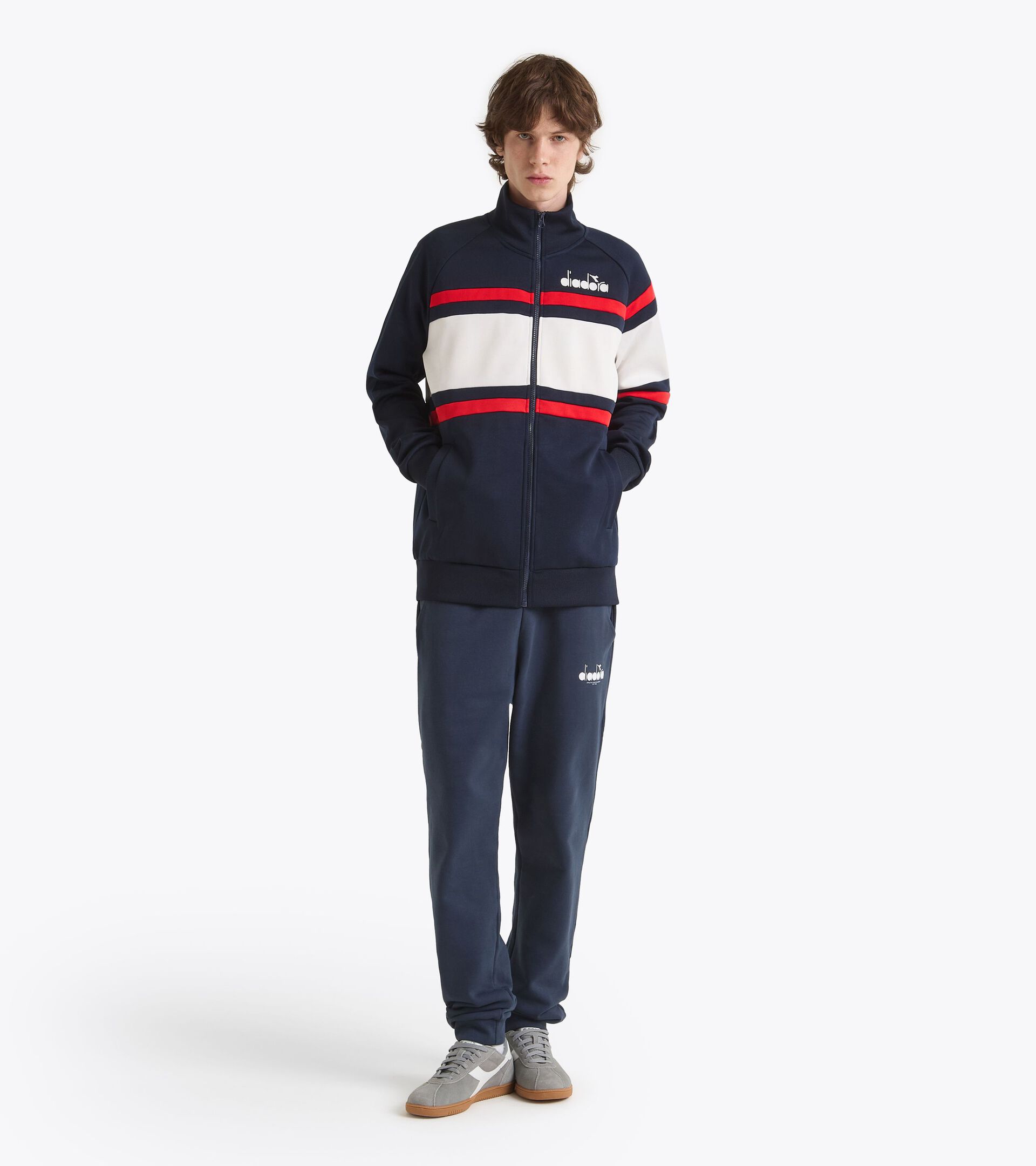 80s-inspired sports jacket - All-gender JACKET 80S BLUE DENIM - Diadora