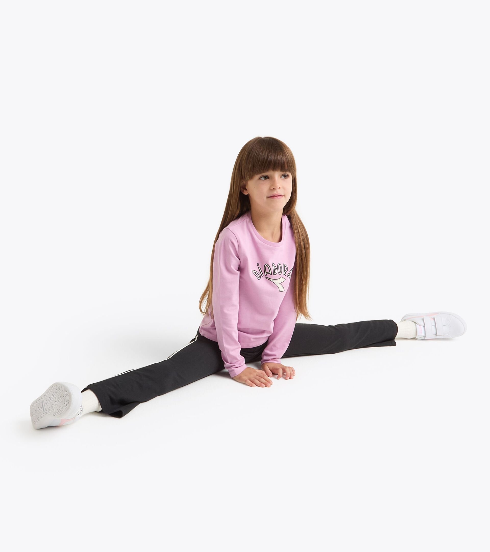 Stretchy leggings - Girls JG. LEGGINGS LOGO BLACK - Diadora