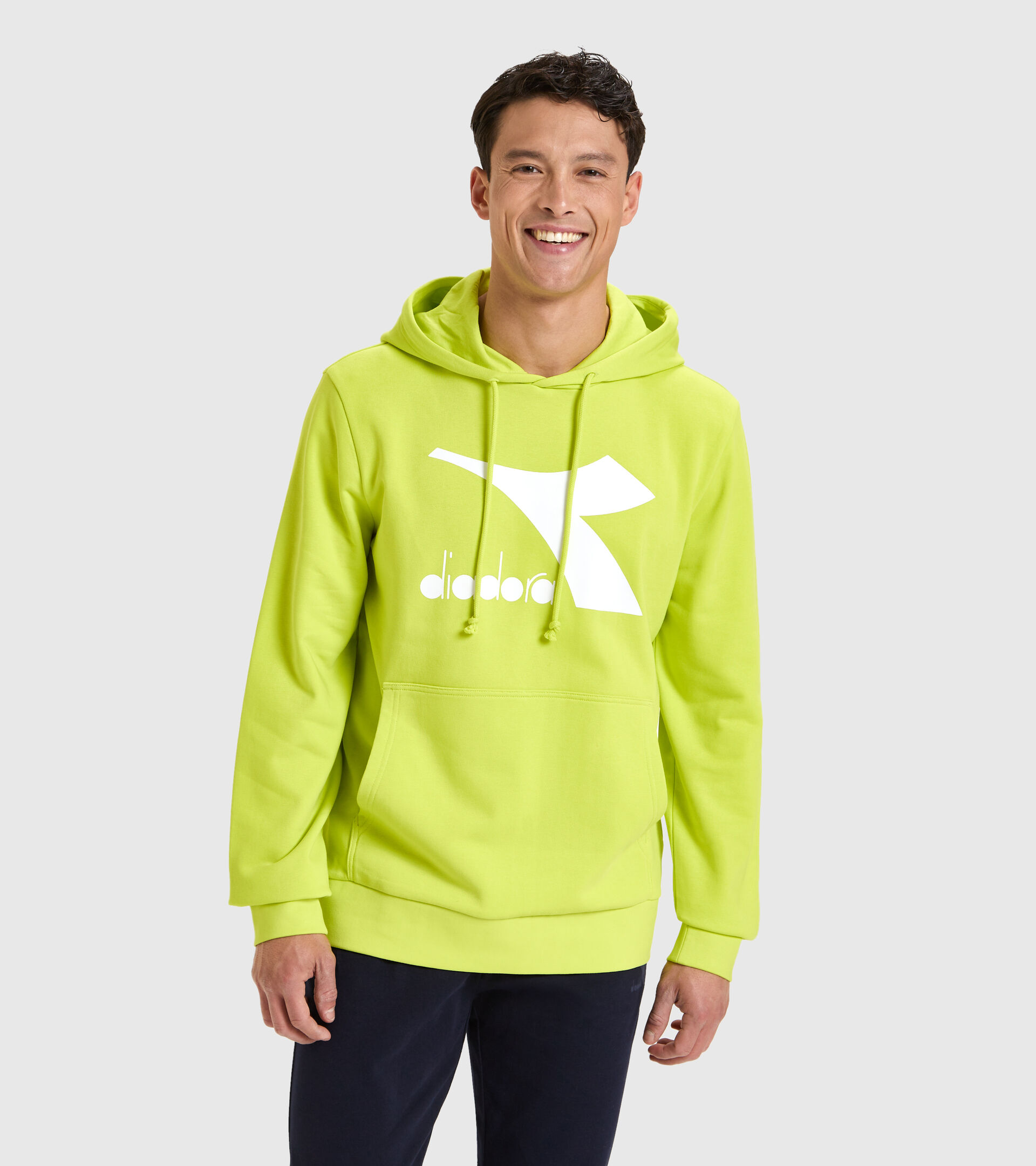 Cotton hoodie - Men HOODIE CHROMIA GREEN SPRING - Diadora