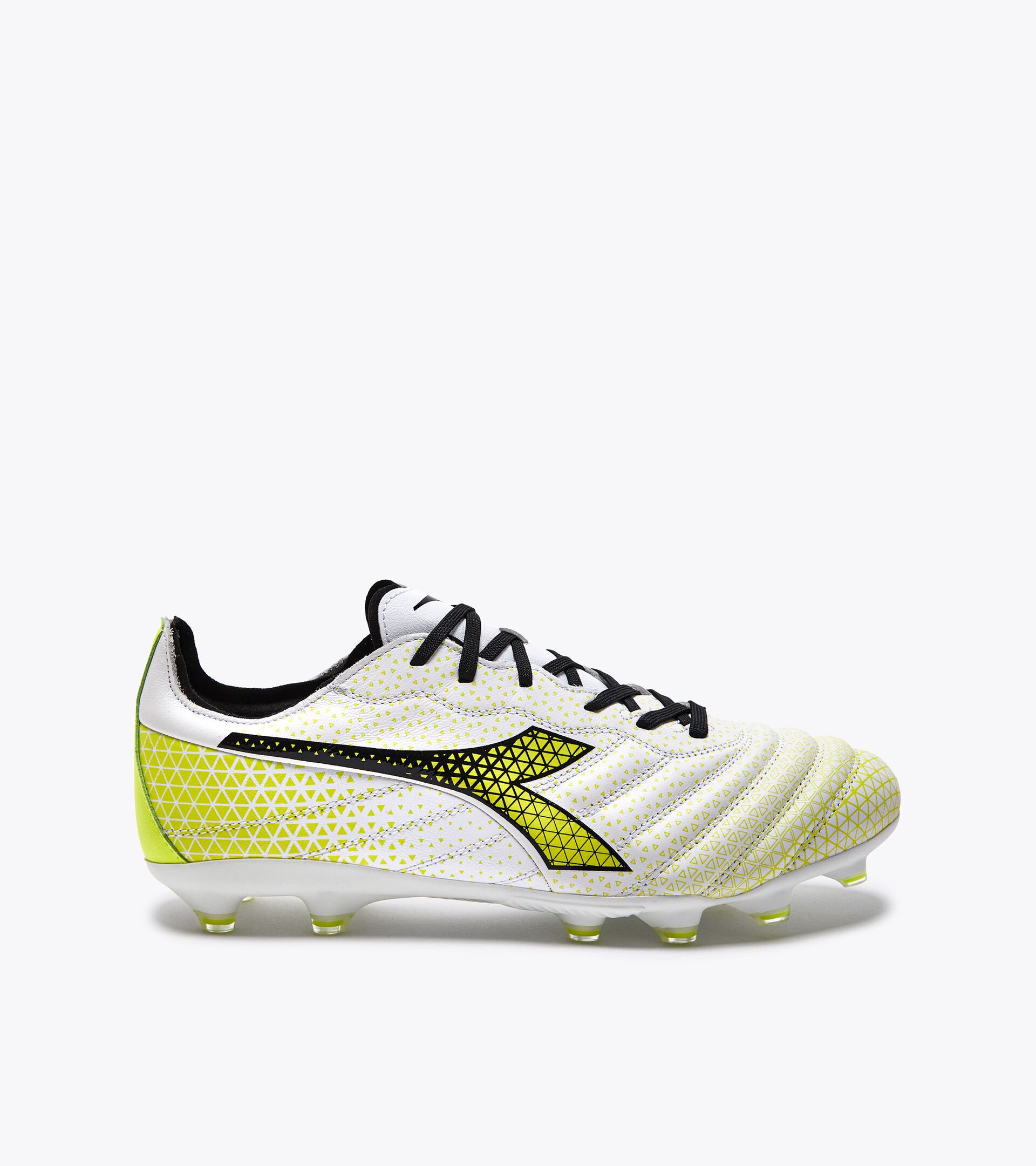 Fußballschuh für kompakte Böden - Herren BRASIL ELITE GR LT LP12 BIANCO/NERO/GIALLO FLUO DIADOR - Diadora