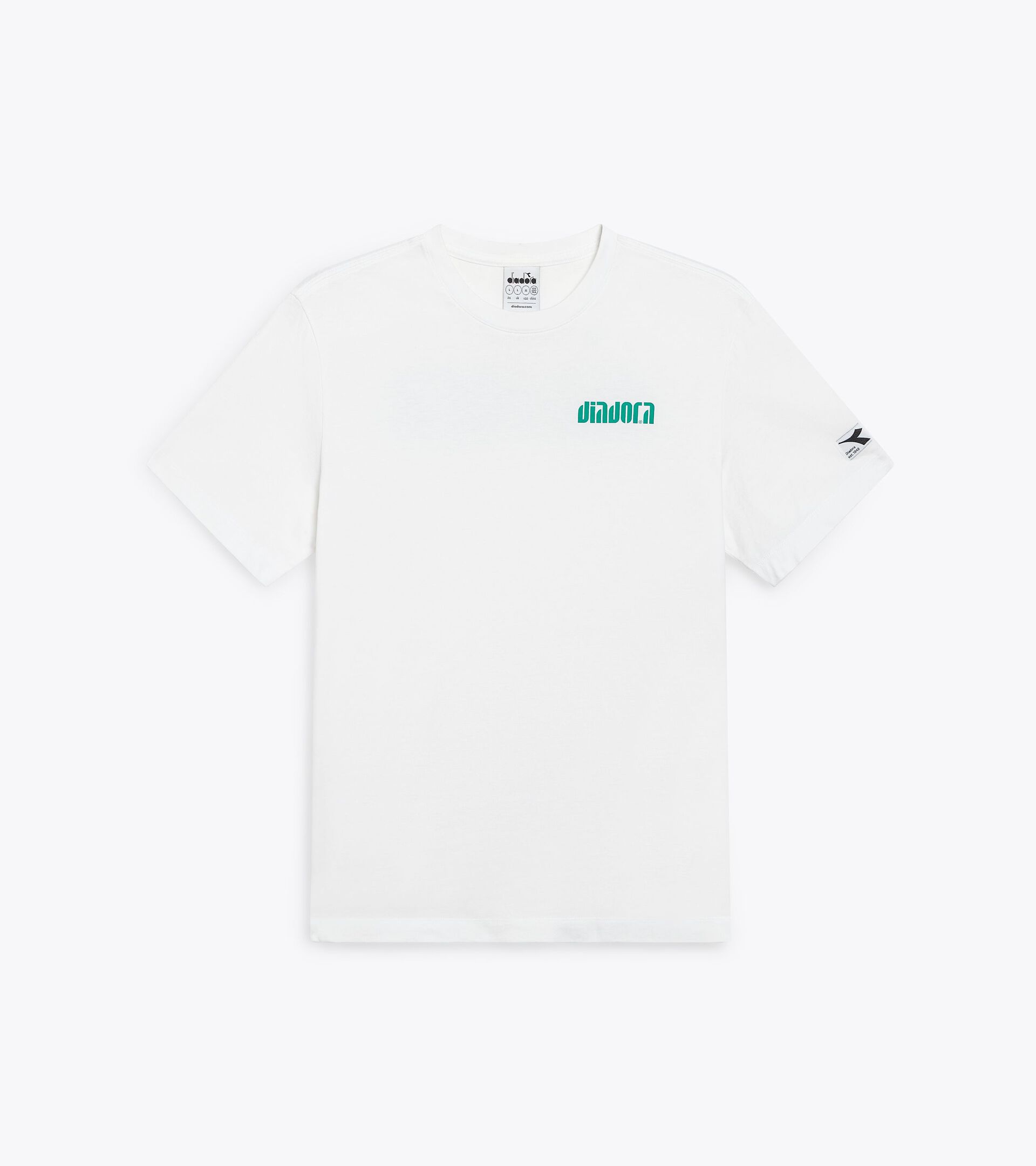 Cotton t-shirt - All-gender T-SHIRT SS ATHL. LOGO SL GREEN 562 C - Diadora