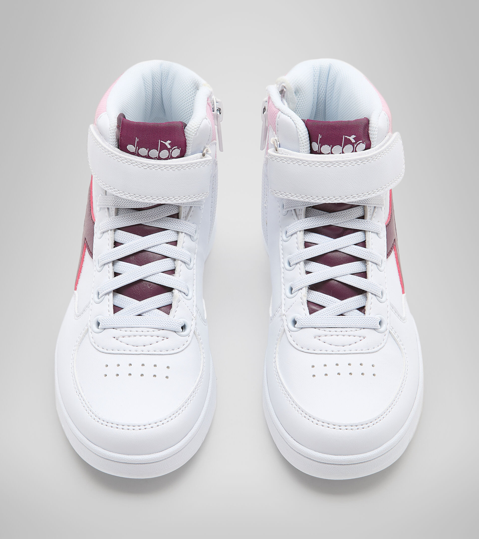 Sports shoes - Kids 4-8 years RAPTOR MID PS WHITE/GRAPE WINE - Diadora