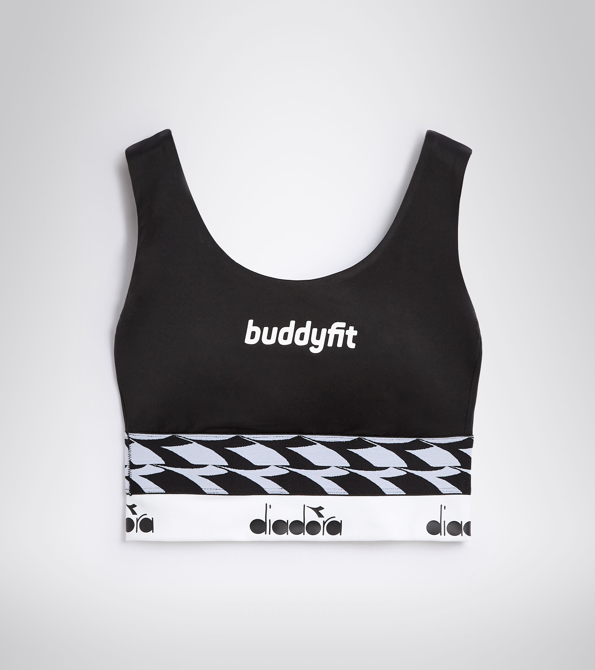 Medium-support workout bra L. MEDIUM BRA BUDDYFIT BLACK - Diadora