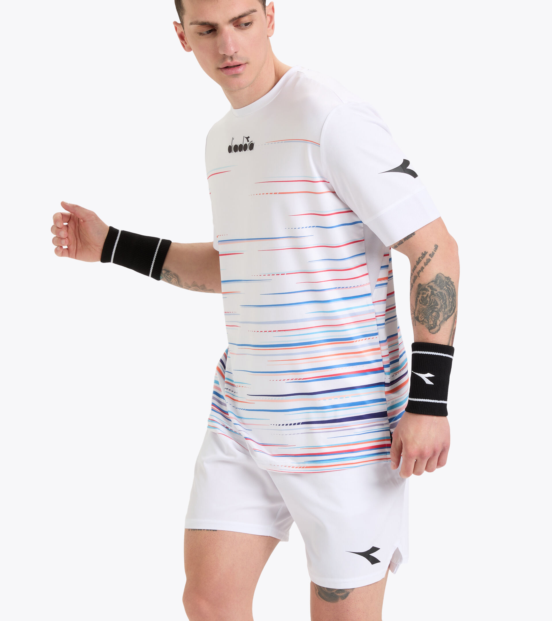 Tennis T-shirt - Men SS T-SHIRT ICON OPTICAL WHITE - Diadora