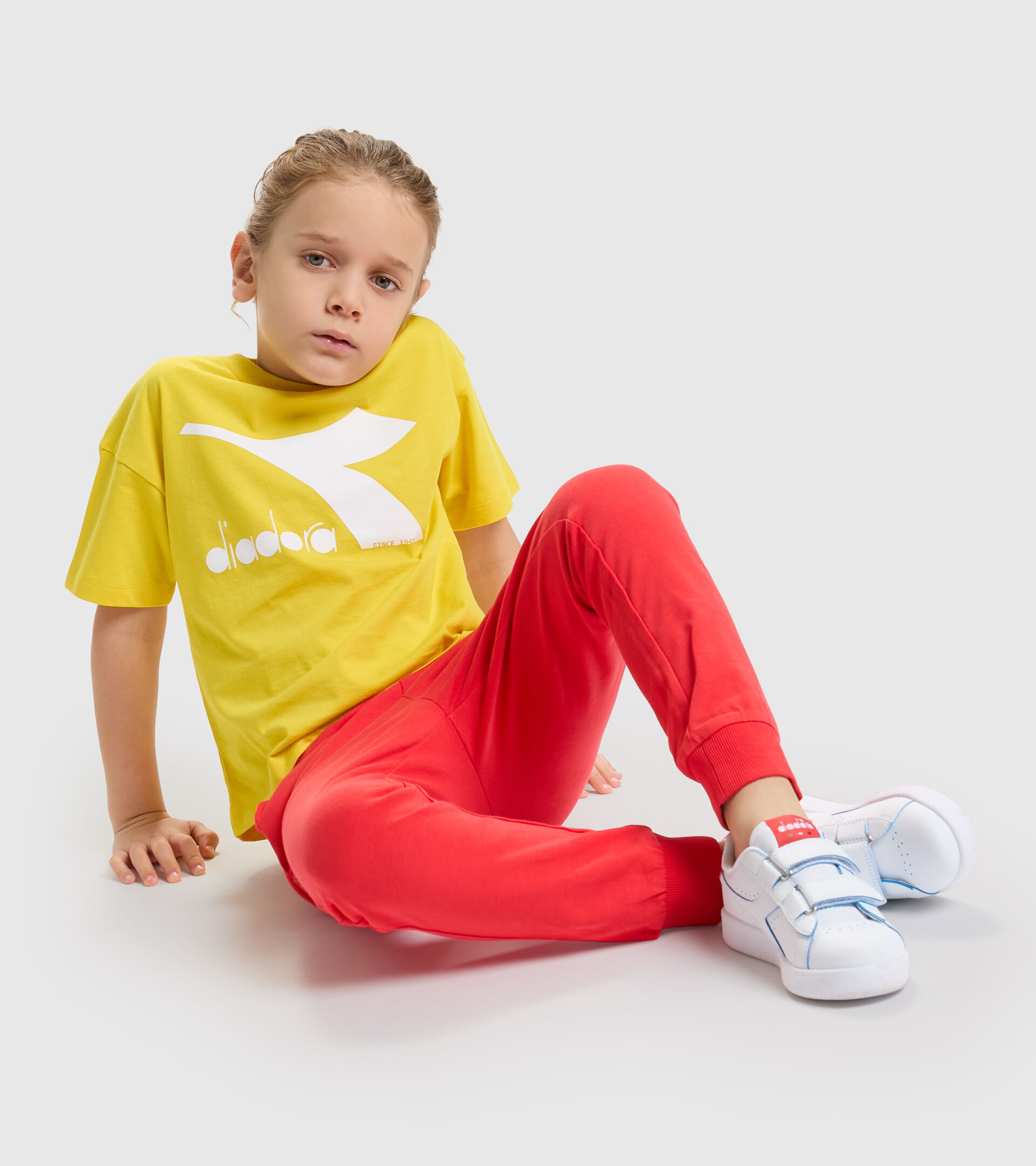 Junior cotton T-shirt - Unisex JU.T-SHIRT SS BL RAINBOW YELLOW LENS - Diadora